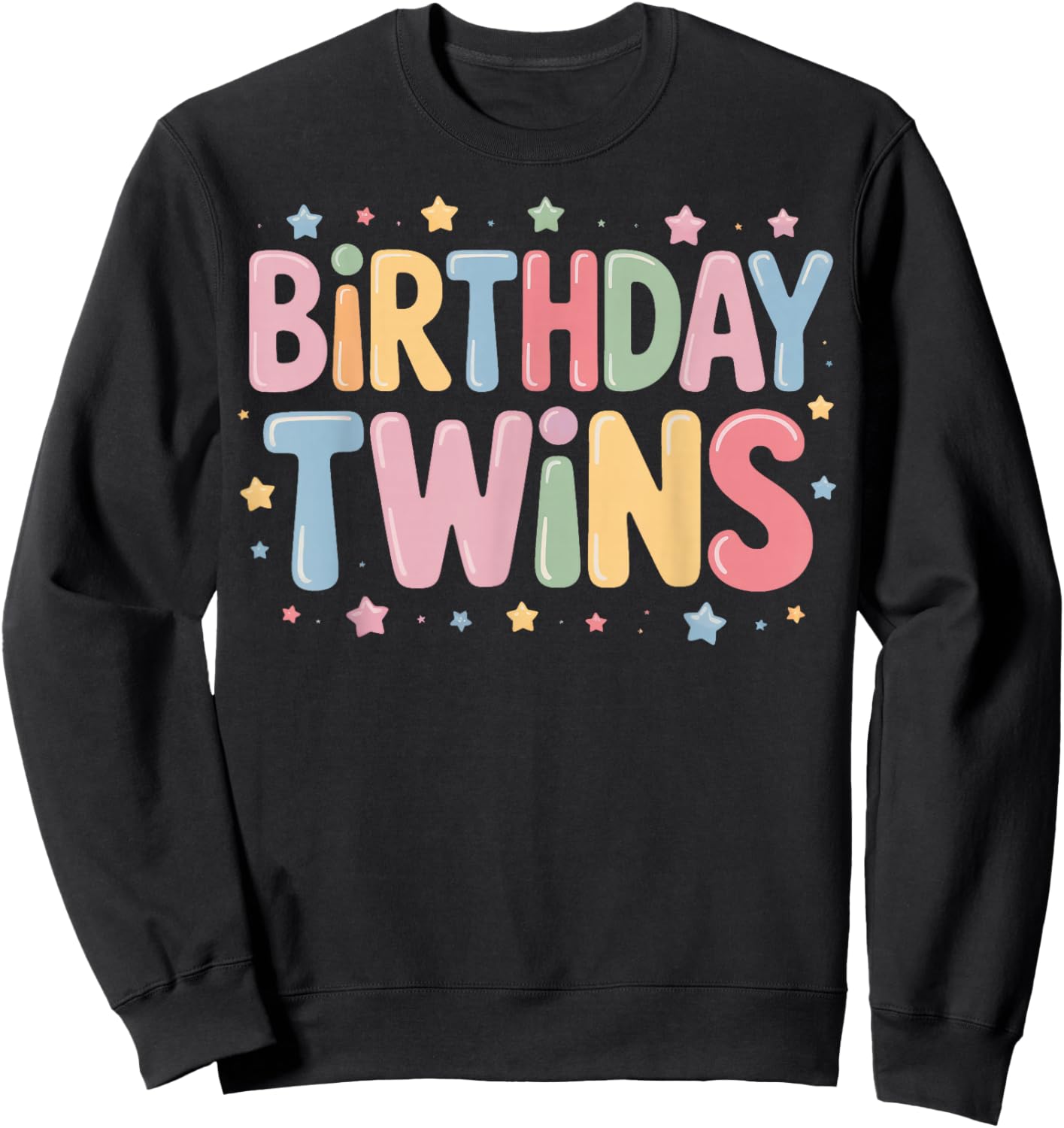 Birthday Twins Matching Look for Same Day Born Siblings Sweatshirt - Sweatshirt | Black