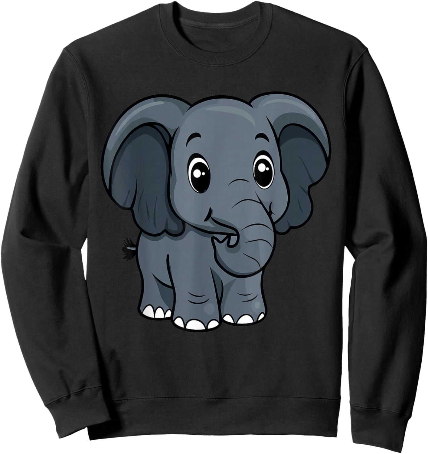 Cute Elephant for Kids Sweatshirt - Sweatshirt | Black