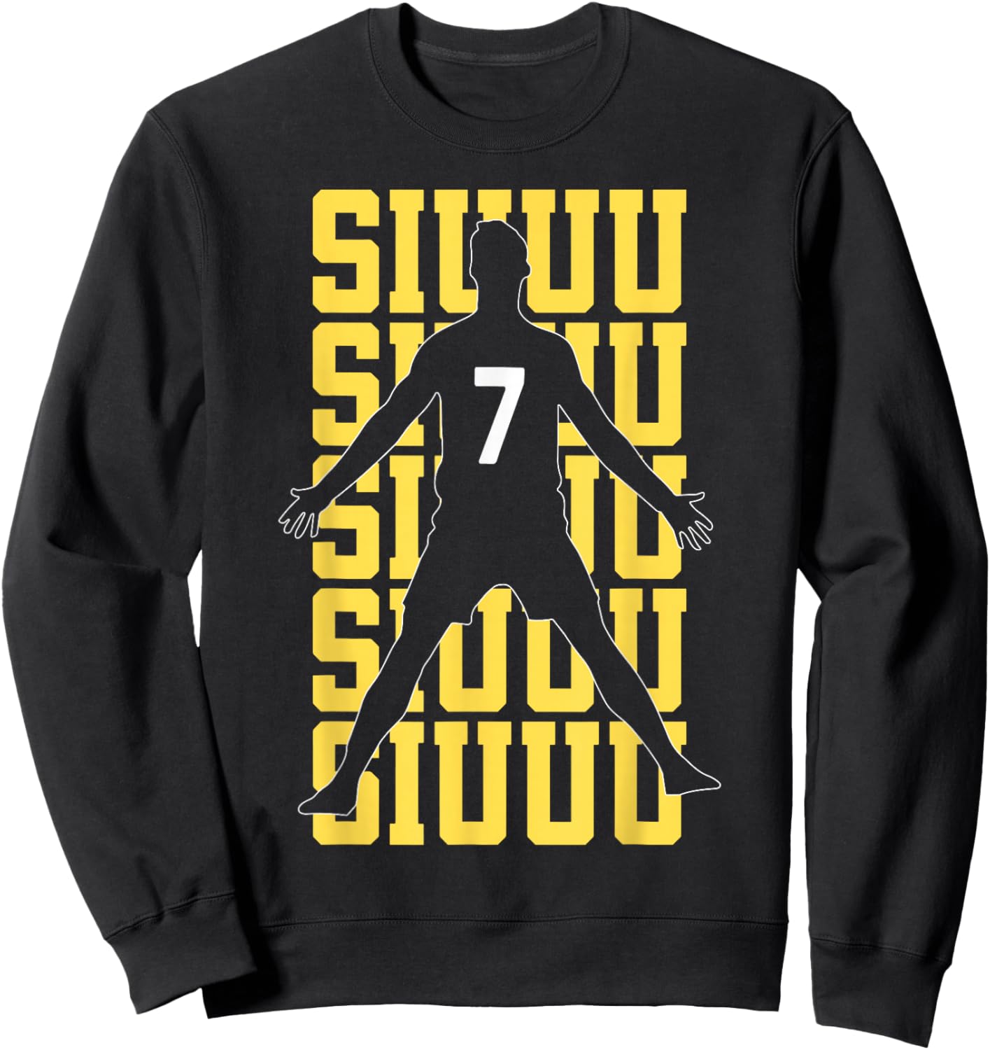 Siuuuu Funny Soccer Present for Soccer Lovers Fan Kids Boys Sweatshirt - Sweatshirt | Black