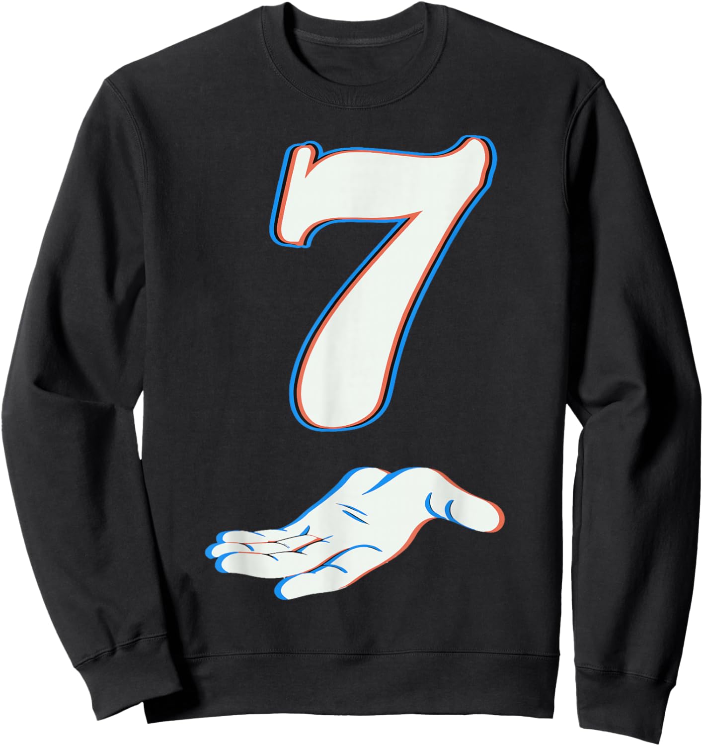 Number 7 Matching 67 Six Seven Meme Couple Halloween Costume Sweatshirt - Sweatshirt | Black