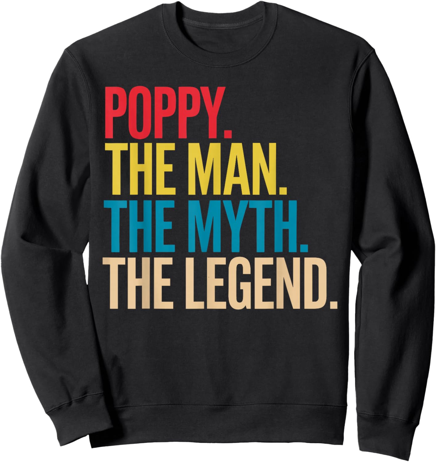Best Poppy Design for Grandpa Grandfather Grandpa Men Poppy Sweatshirt - Sweatshirt | Black