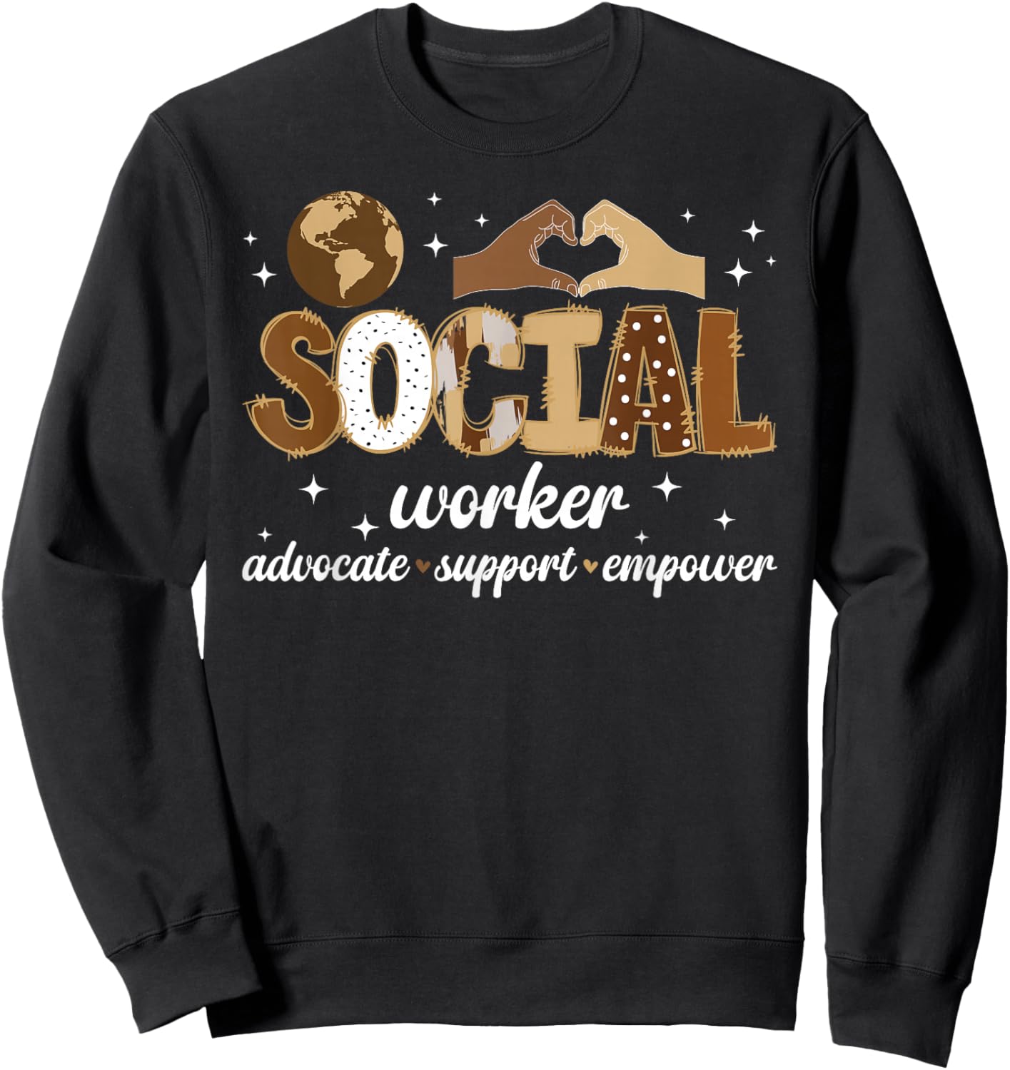 Black Social Worker Advocate Support Melanin Social Workers Sweatshirt - Sweatshirt | Black