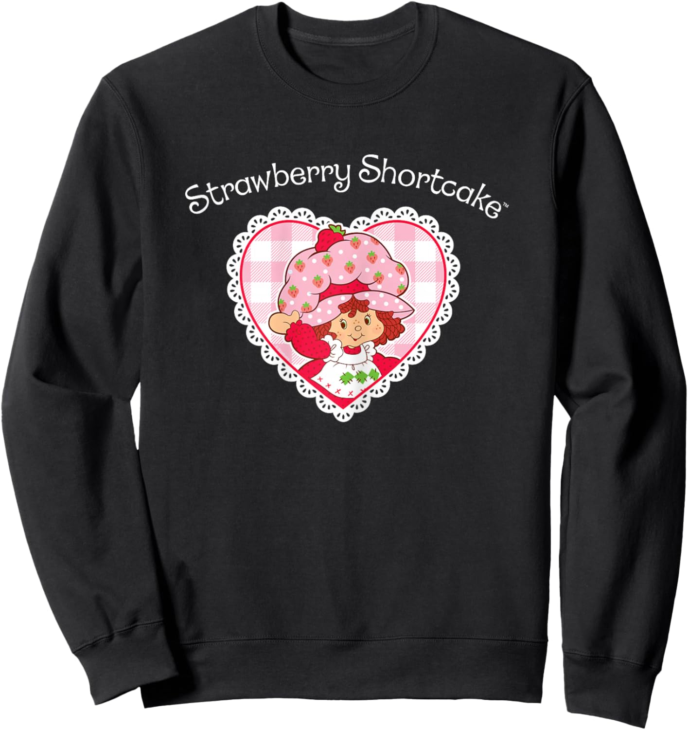 Strawberry Shortcake - Coquette Heart Sweatshirt - Sweatshirt | Black