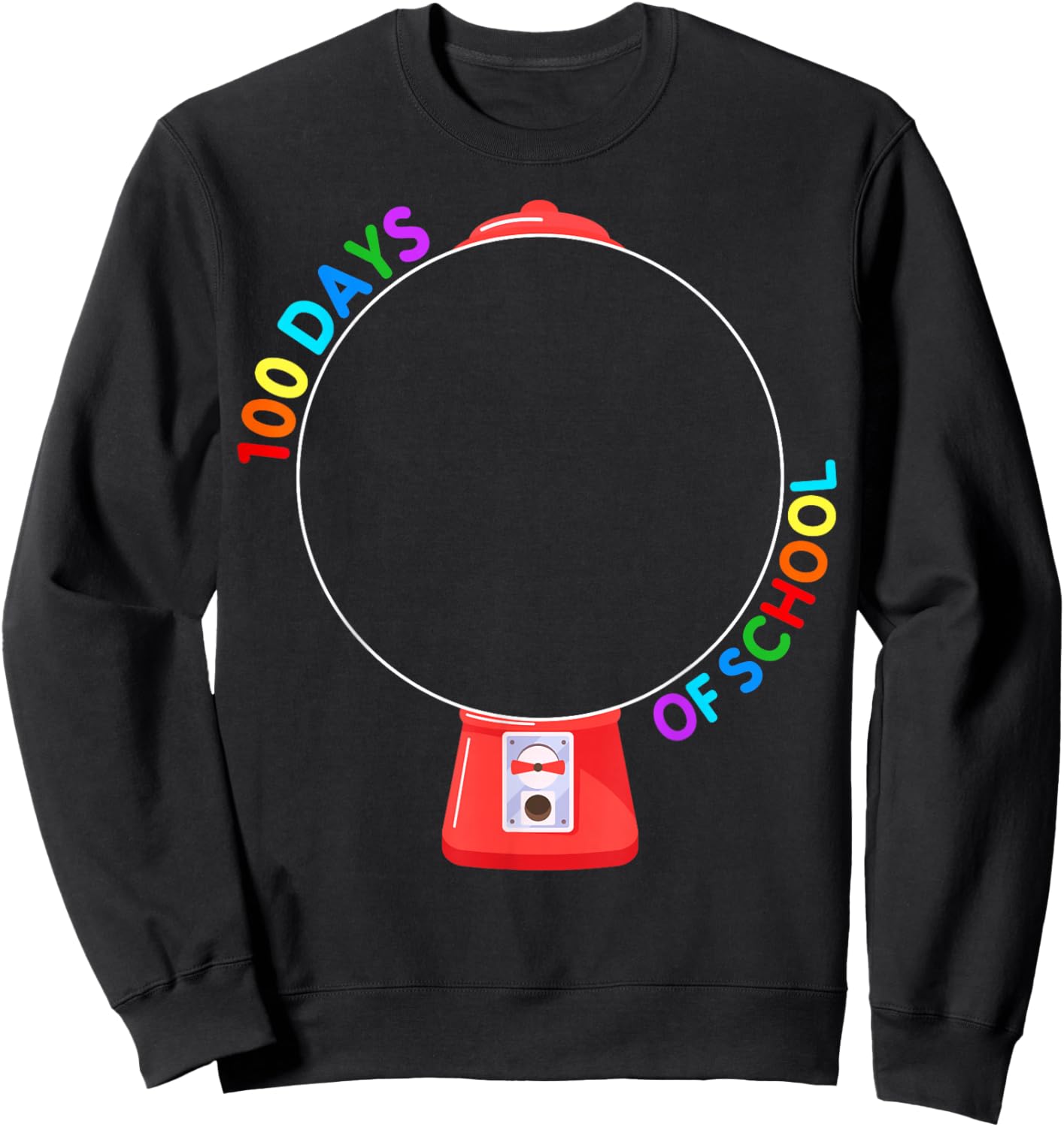 100 Days of School Gumball Machine 100th Day of School Kids Sweatshirt - Sweatshirt | Black