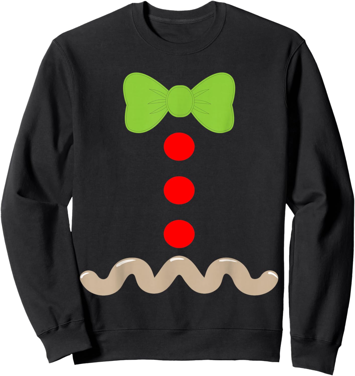 Gingerbread Man Costume Halloween Christmas Sweatshirt - Sweatshirt | Black