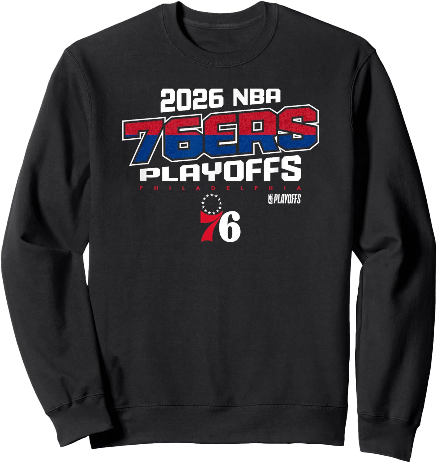 NBA Official 2026 Playoffs Philadelphia 76ers Next Level Sweatshirt - Sweatshirt | Black