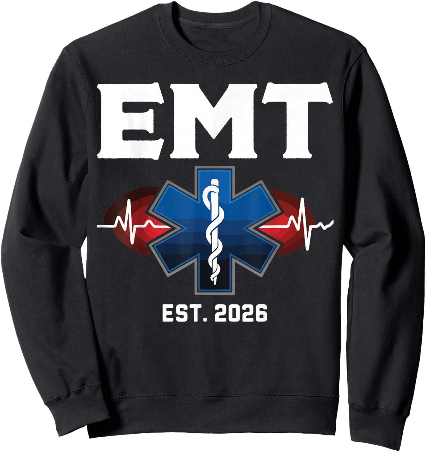 EMT Student Graduation 2026 EMT Est. 2026 Sweatshirt - Sweatshirt | Black