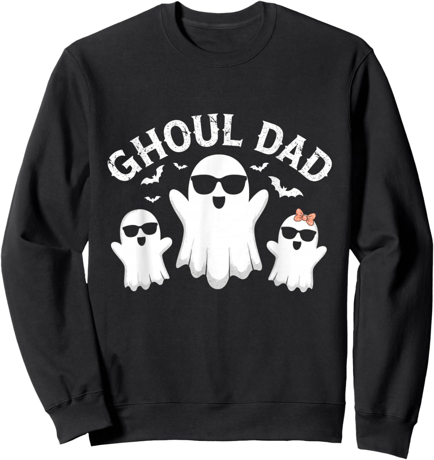 Ghoul Dad Vintage Daddy Ghost Funny Halloween Sweatshirt - Sweatshirt | Black