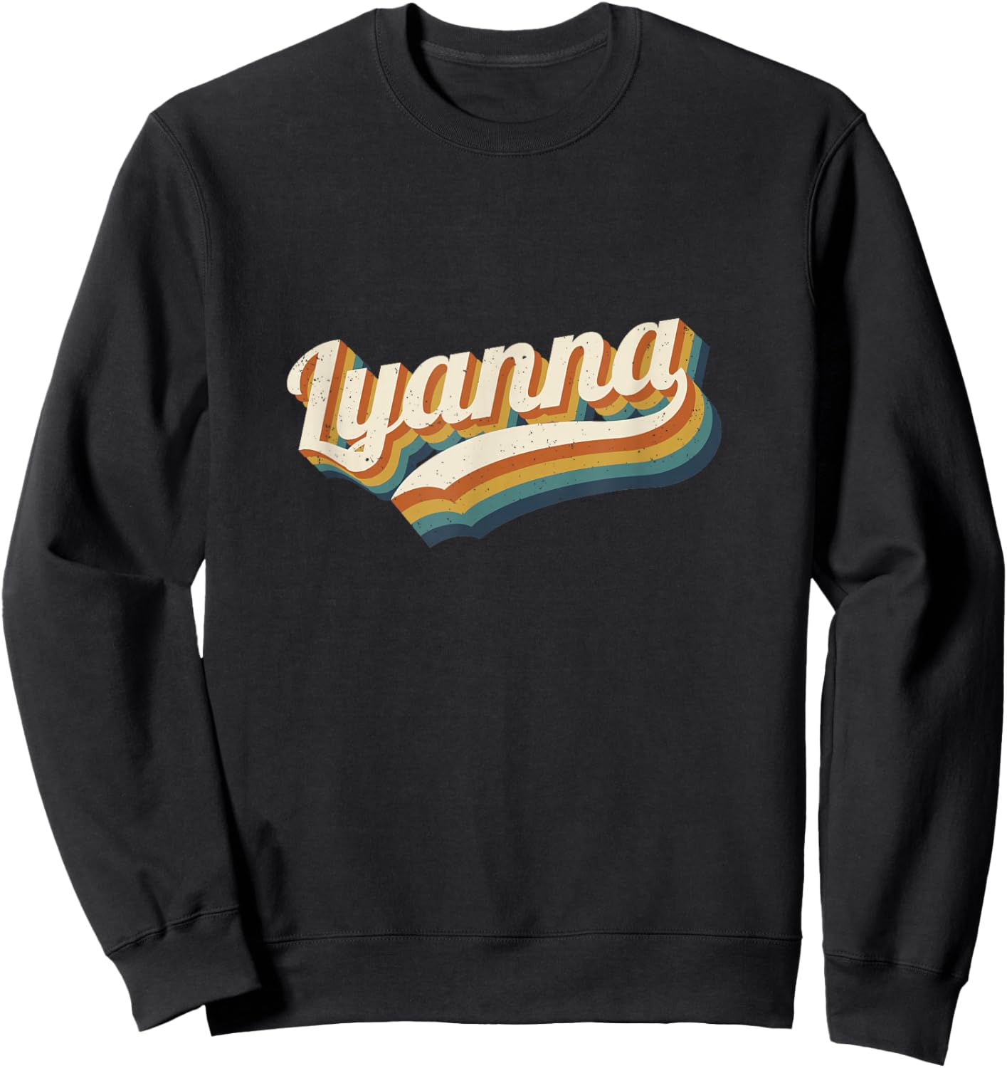 Vintage Lyanna Personalized Name Lyanna Sweatshirt - Sweatshirt | Black