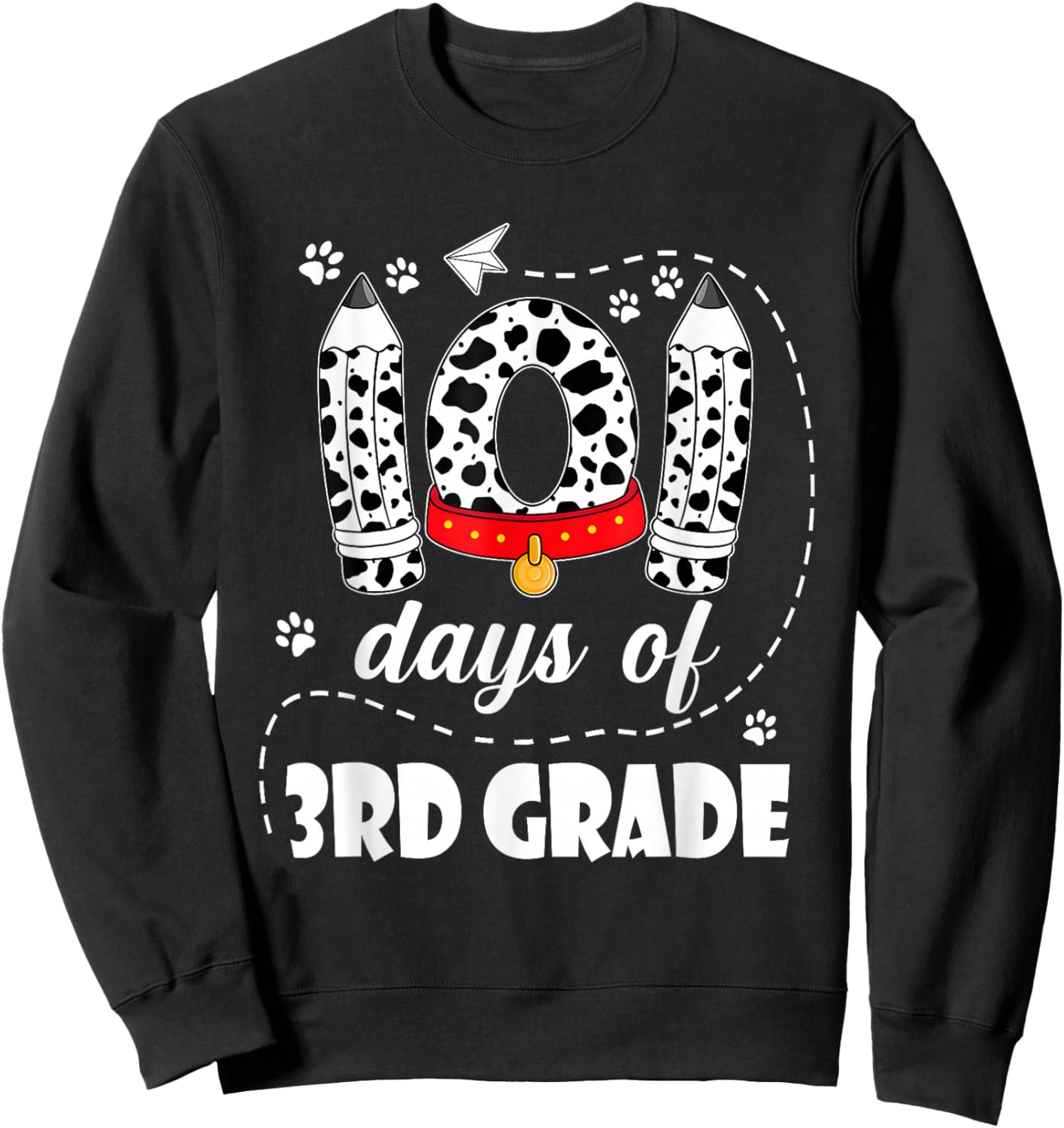 101 Days of 3rd Grade 100 Days of School Kids Teacher Sweatshirt - Sweatshirt | Black