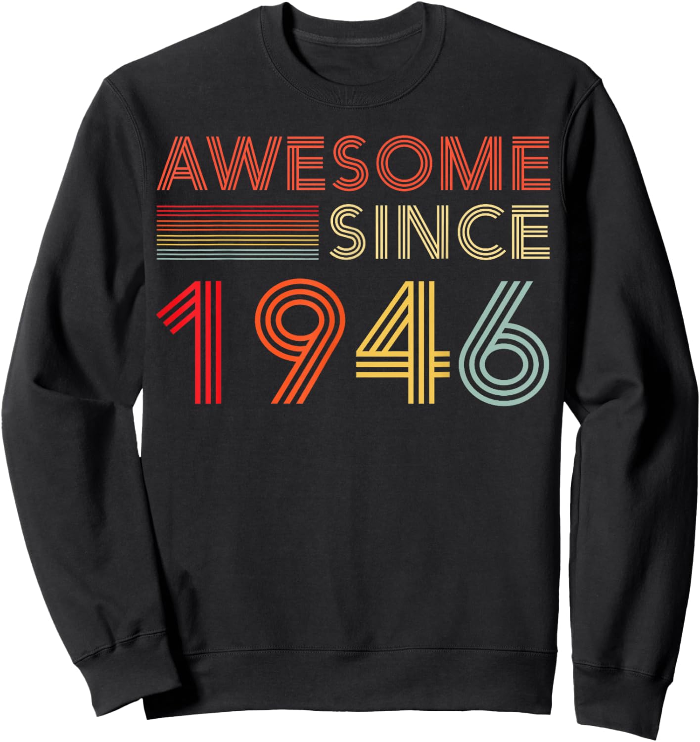 Awesome 80 Birthday Decorations Men 80yr 1946 80th Birthday Sweatshirt - Sweatshirt | Black