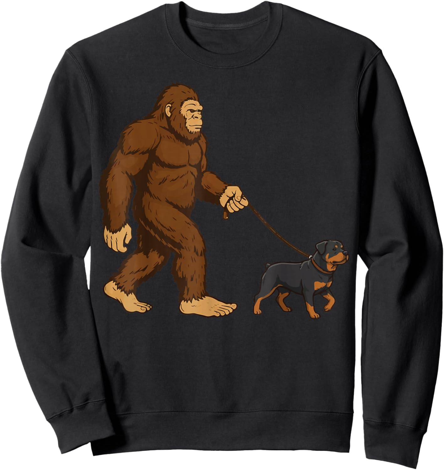 Bigfoot Rottweiler Sweatshirt - Sweatshirt | Black