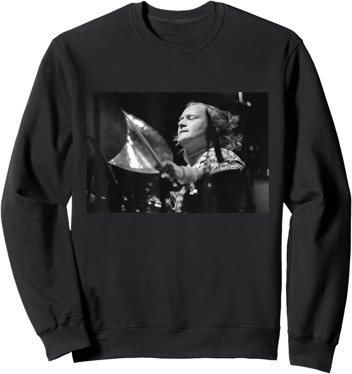 Phil Collins Drumming for Eric Clapton Birmingham NEC 1986 Sweatshirt - Sweatshirt | Black