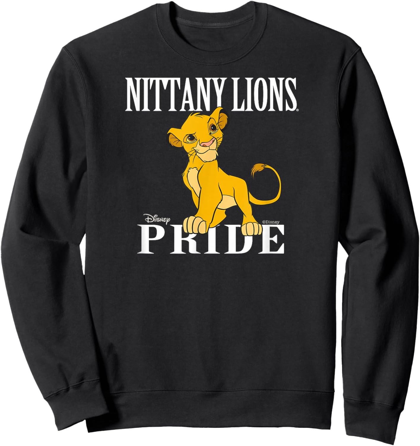 Penn State Nittany Lions Lion King Simba Navy Sweatshirt - Sweatshirt | Black