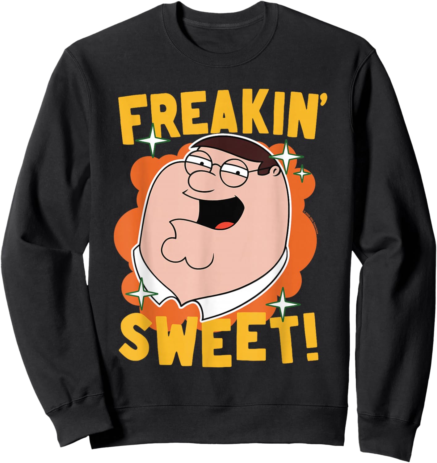 Family Guy Freakin' Sweet Peter Griffin Portrait Cartoon Sweatshirt - Sweatshirt | Black