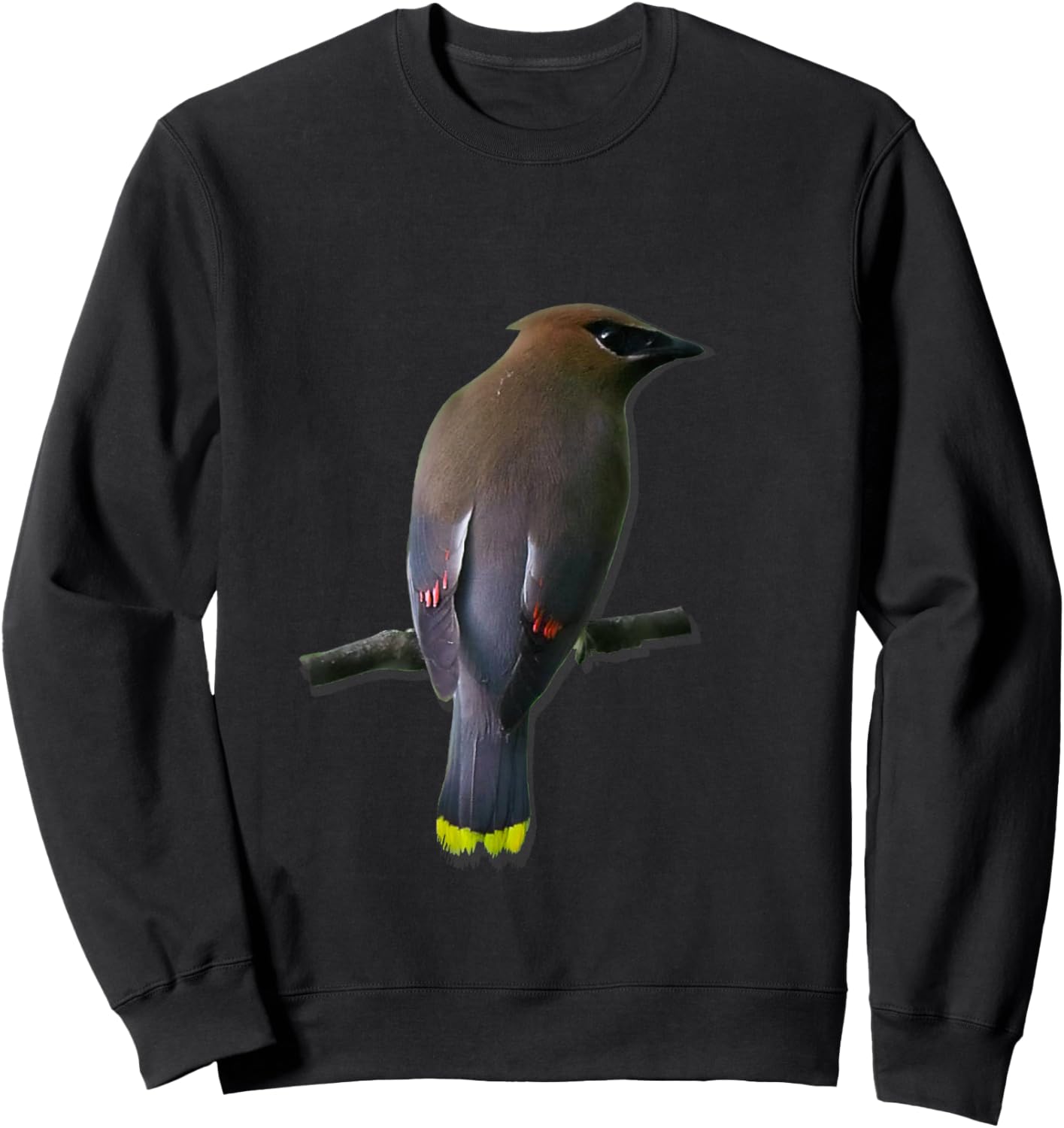 Cedar Waxwing : Bird Watchers Sweatshirt - Sweatshirt | Black