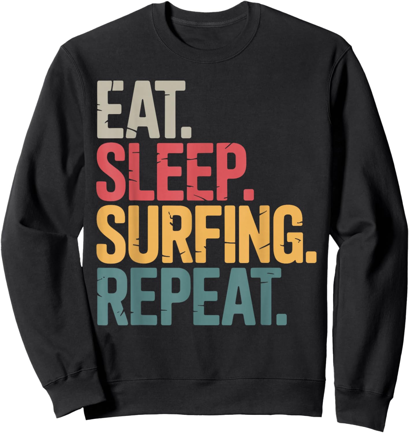 Surfing Art Women Surfer Surfboard Lover Surfing Sweatshirt - Sweatshirt | Black