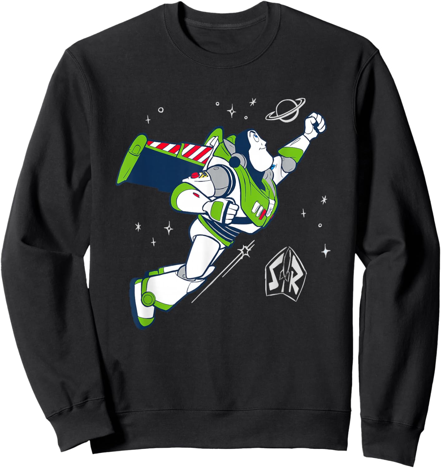 Disney Pixar Toy Story Buzz Lightyear Flying Sweatshirt - Sweatshirt | Black