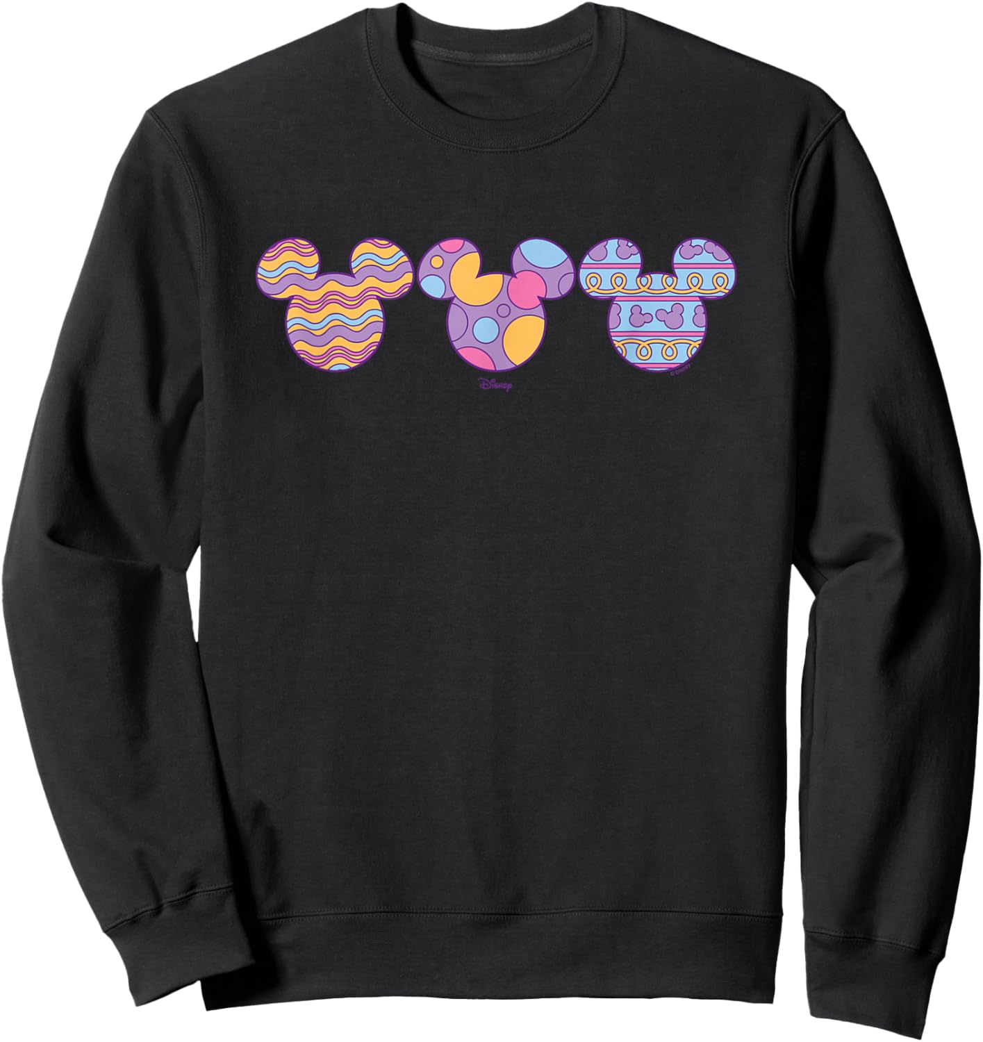 Mickey Mouse Easter Egg Pastel Pattern Trio Sweatshirt - Sweatshirt | Black
