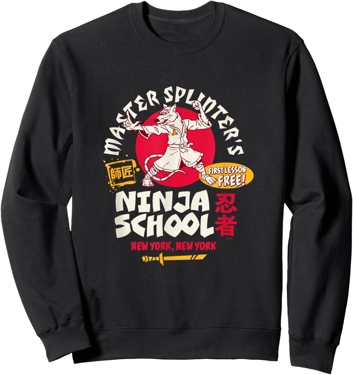 TMNT - Master Splinter's Ninja School Sweatshirt - Sweatshirt | Black