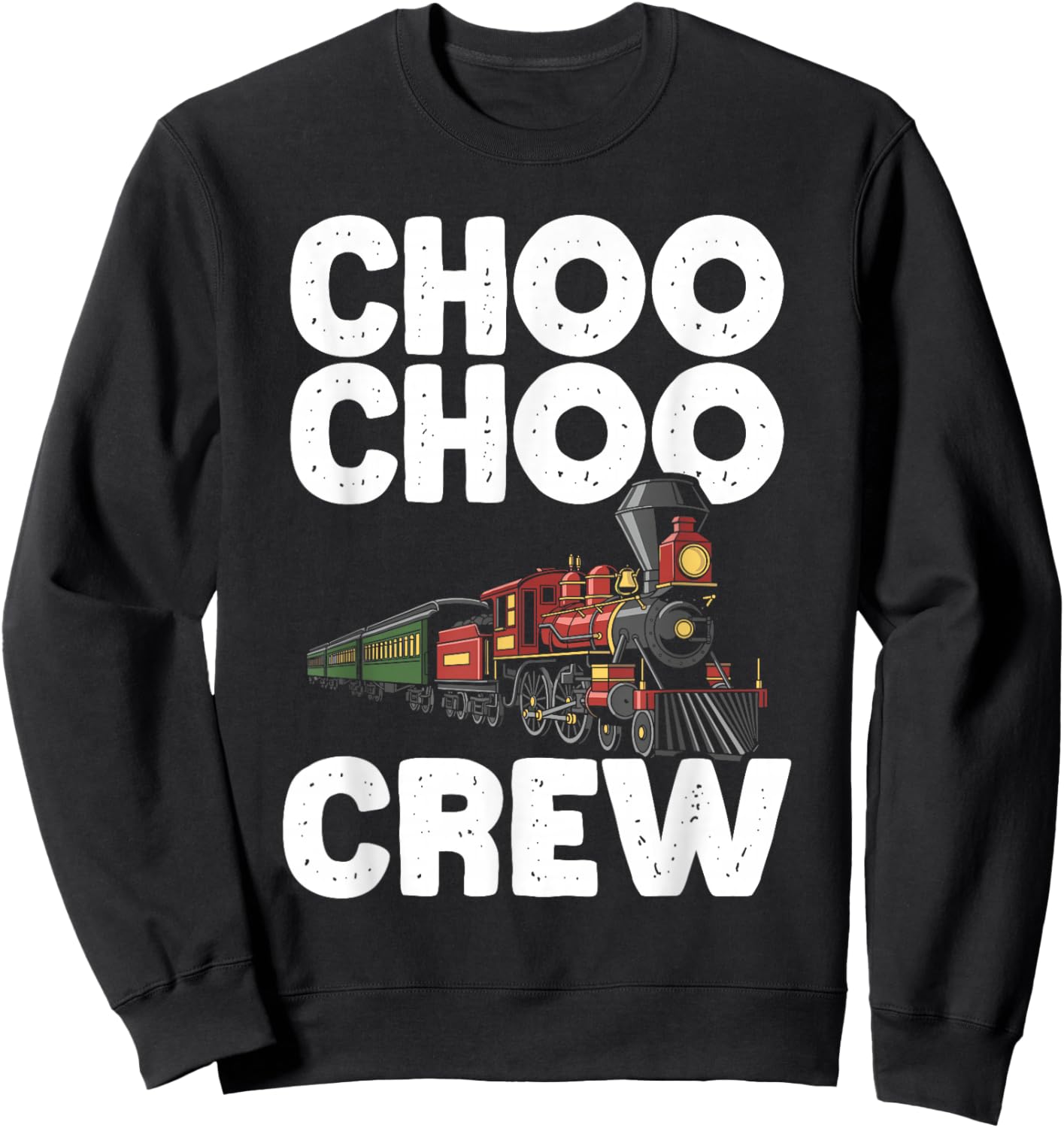 Choo Choo Crew Train Birthday Party Family Sweatshirt - Sweatshirt | Black