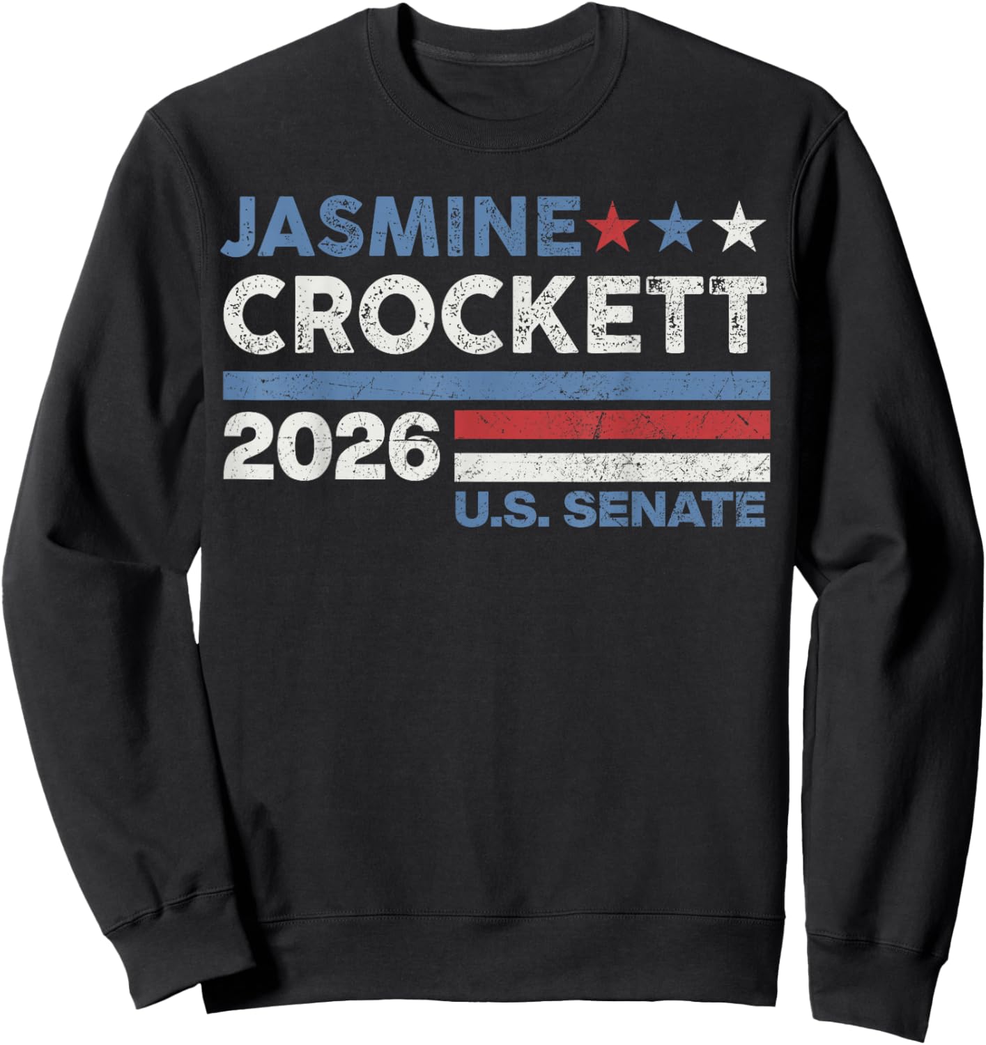 Jasmine Crockett for Texas 2026 Senate US Senator Men Women Sweatshirt - Sweatshirt | Black