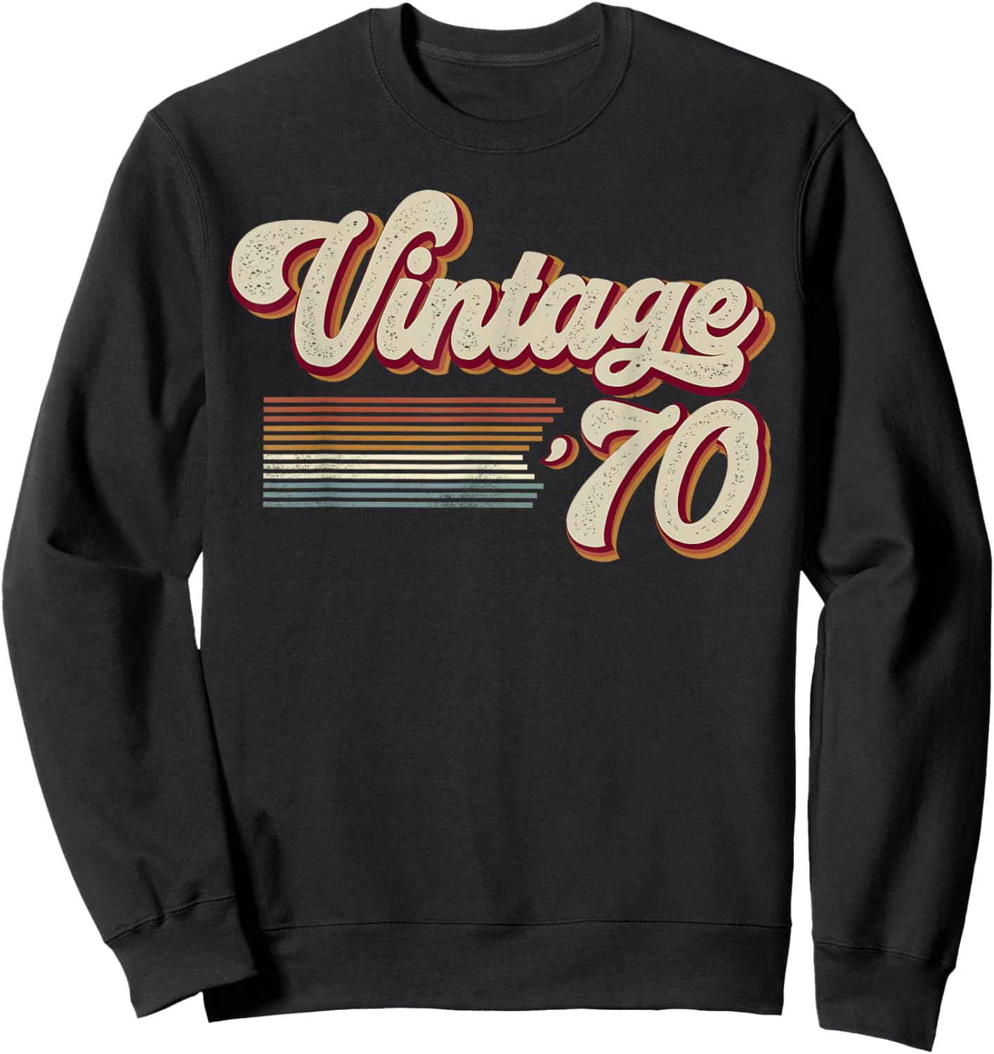Vintage 1970 Retro Sunset Classic 56-Year-Old 56th Birthday Sweatshirt - Sweatshirt | Black