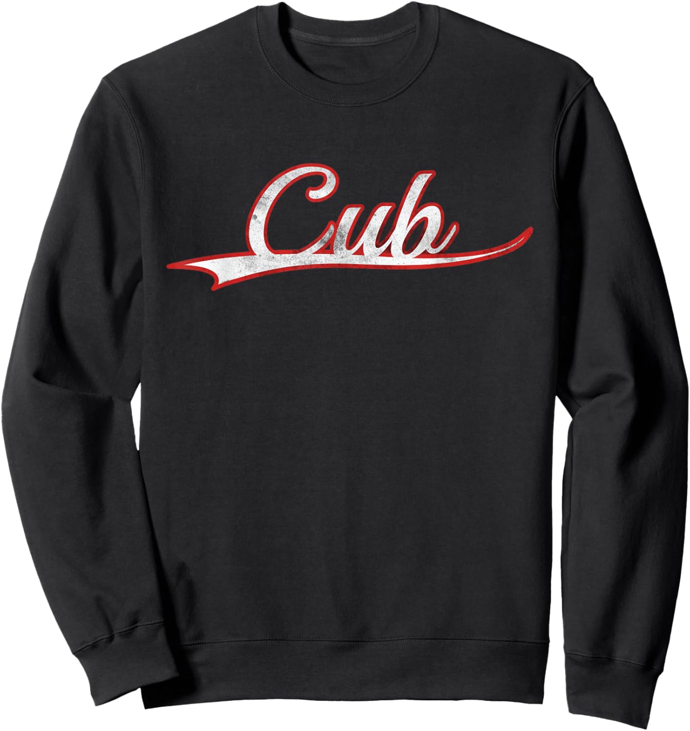 Cub Young Bear Gay Men Vintage Varsity Distressed Sweatshirt - Sweatshirt | Black