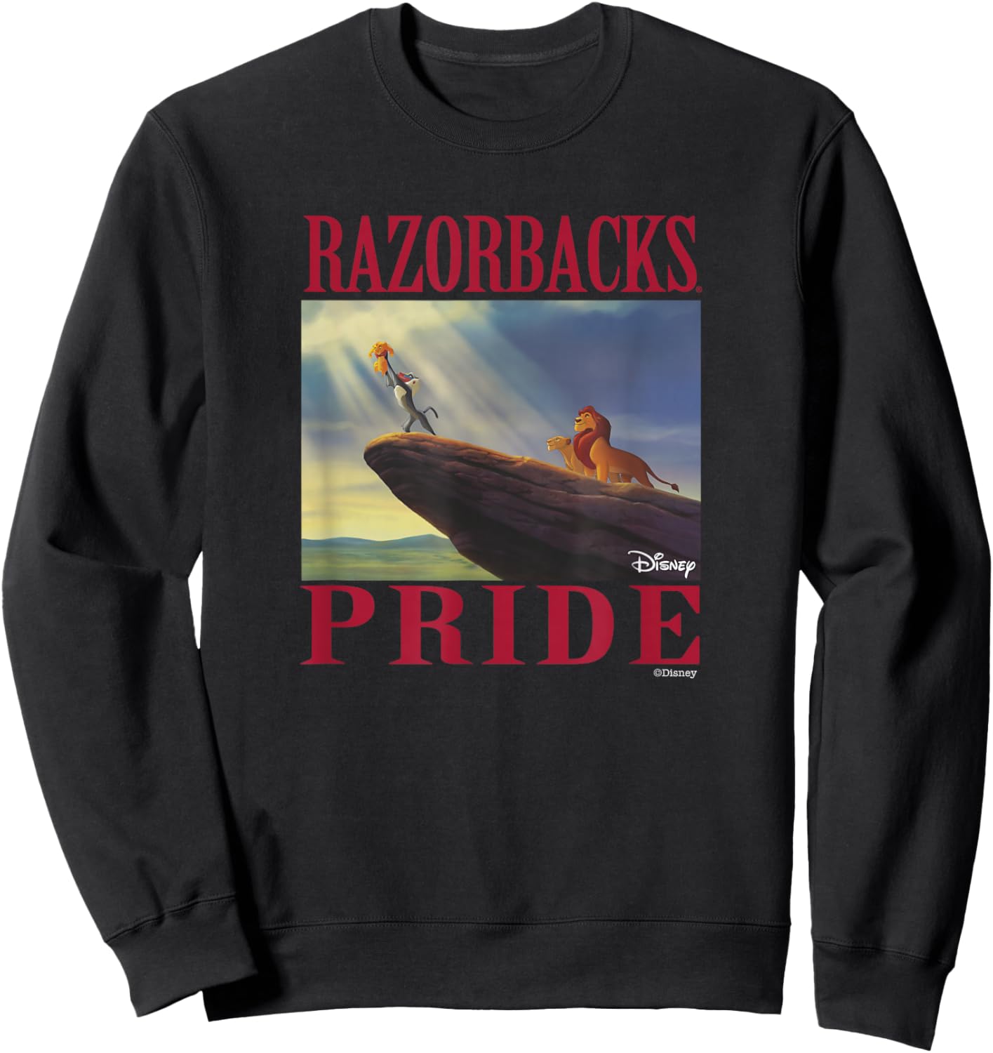 Arkansas Razorbacks Lion King Black Officially Licensed Sweatshirt - Sweatshirt | Black