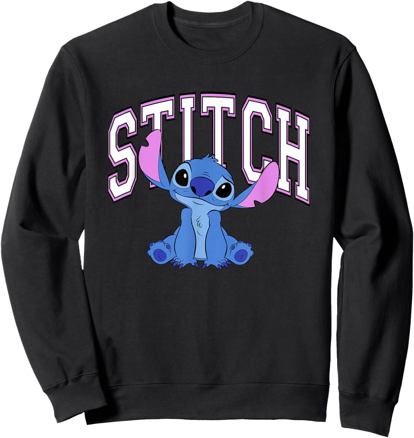 Disney Lilo and Stitch Kawaii Sitting Sweatshirt - Sweatshirt | Black