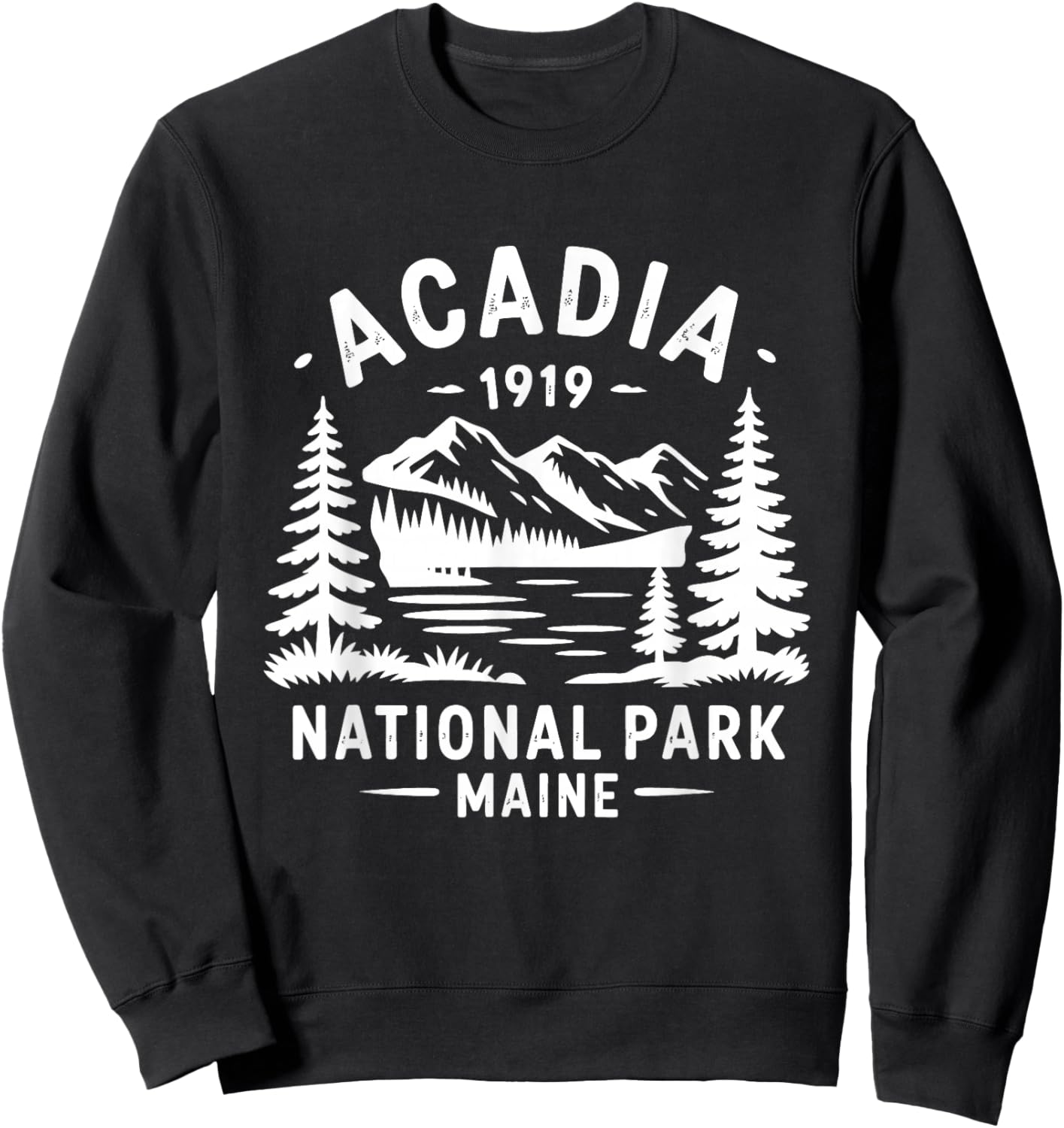 Acadia National Park - Retro Throwback Design - Classic Sweatshirt - Sweatshirt | Black