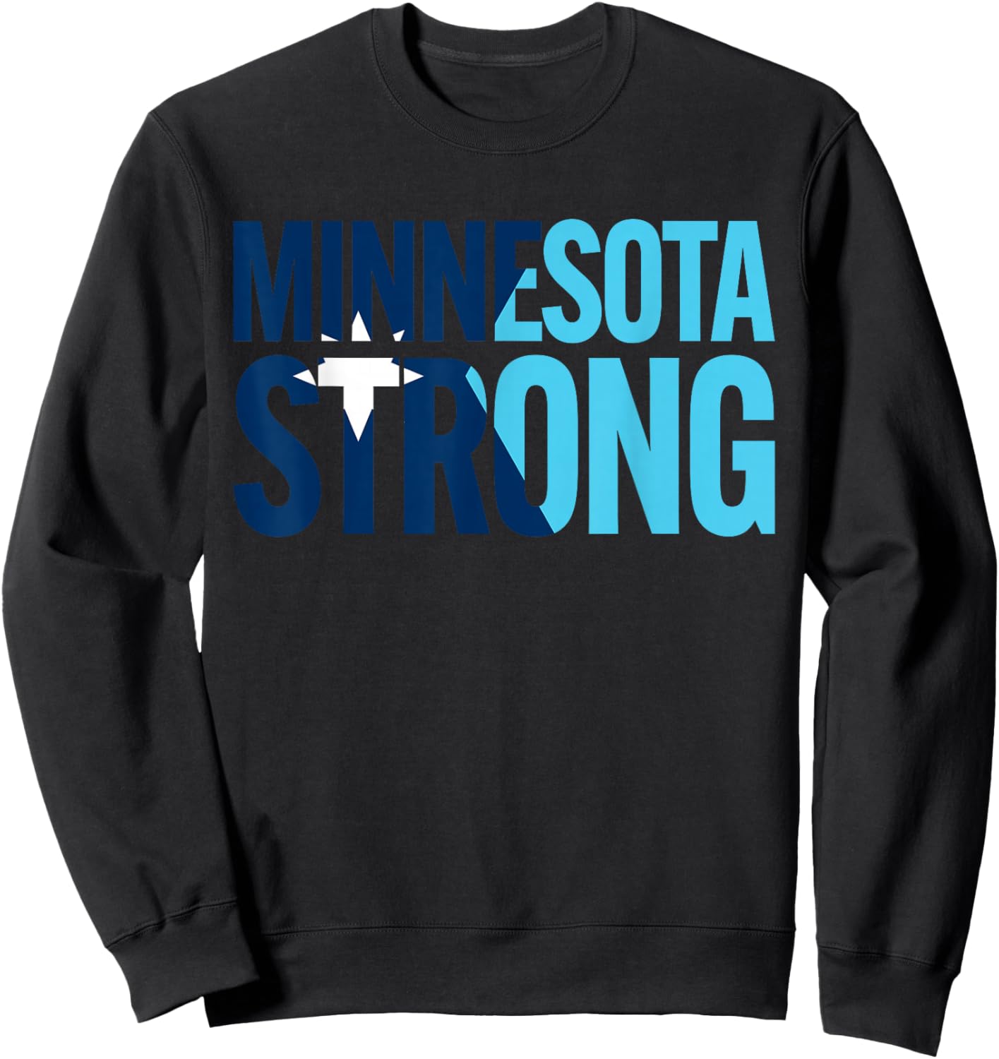 Minnesota Rebel New State Flag Sweatshirt - Sweatshirt | Black