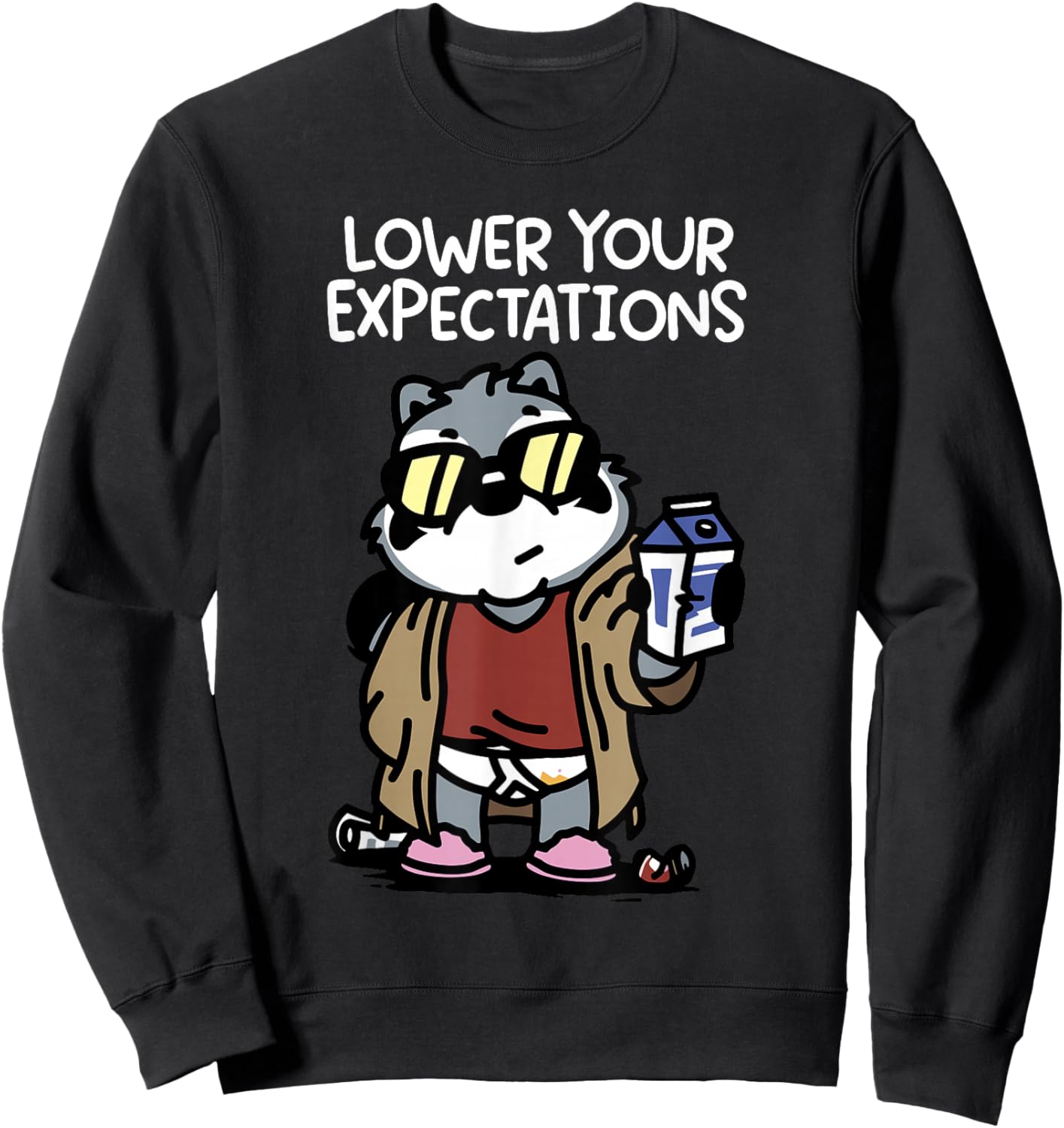 Lower Your Expectations Sweatshirt - Sweatshirt | Black
