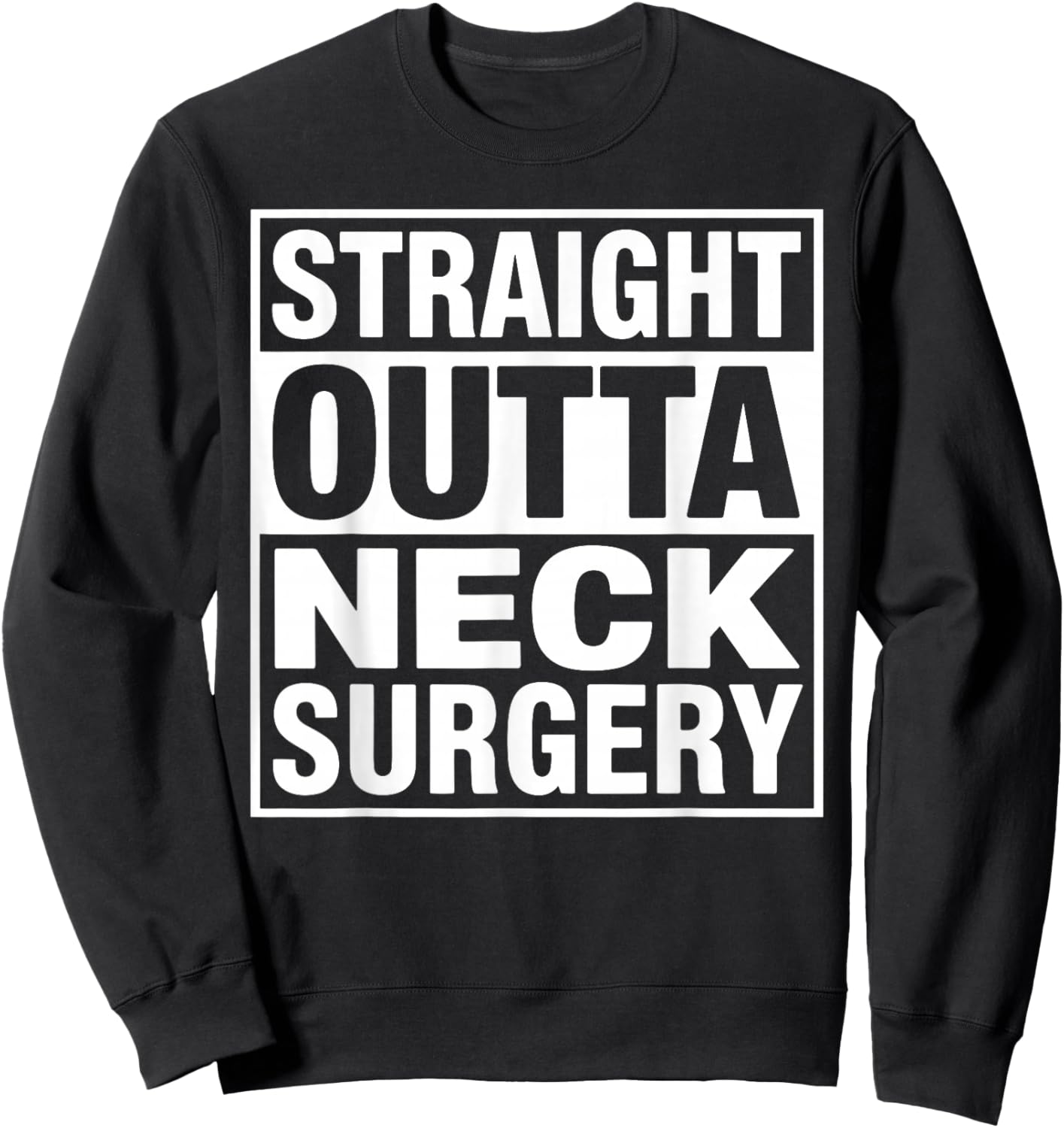 Funny Neck Surgery Art Women Injury Neck Surgery Sweatshirt - Sweatshirt | Black