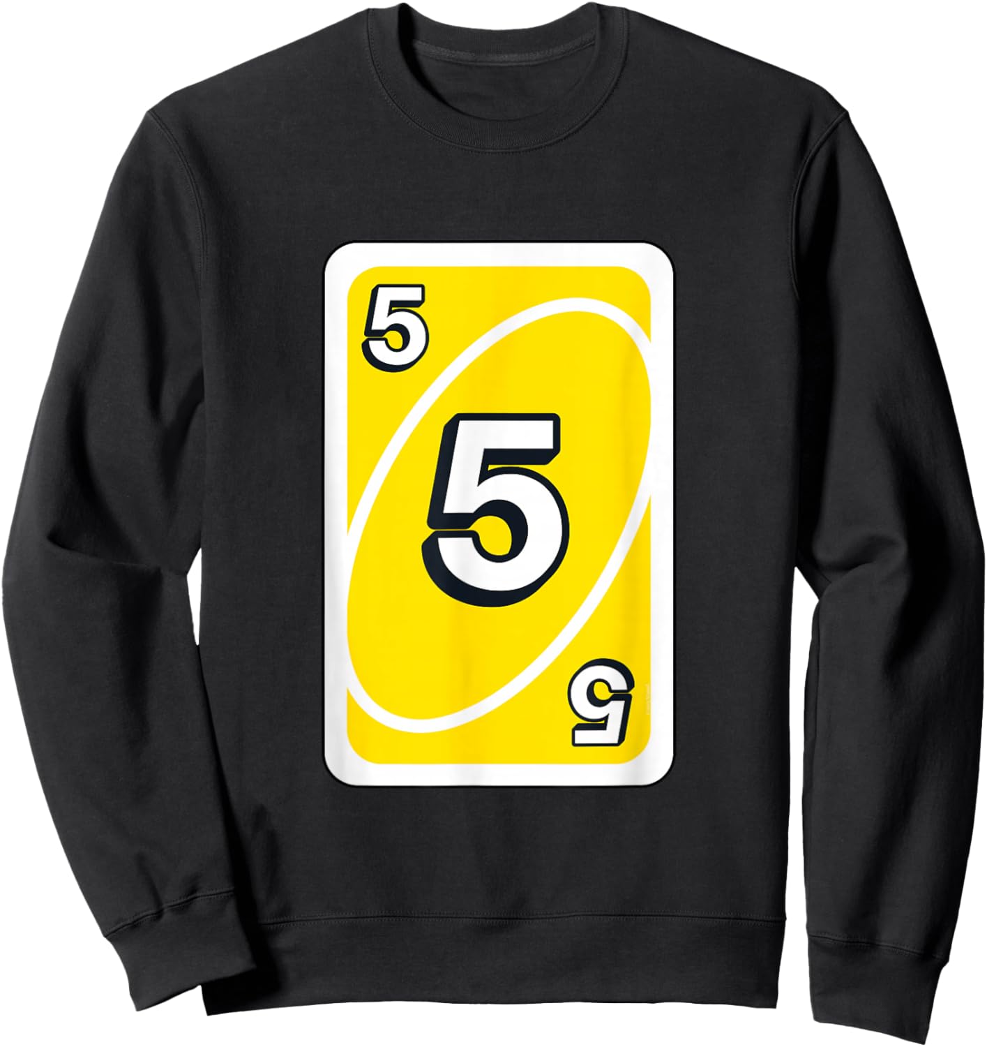 UNO Halloween Yellow 5" Card Sweatshirt - Sweatshirt | Black
