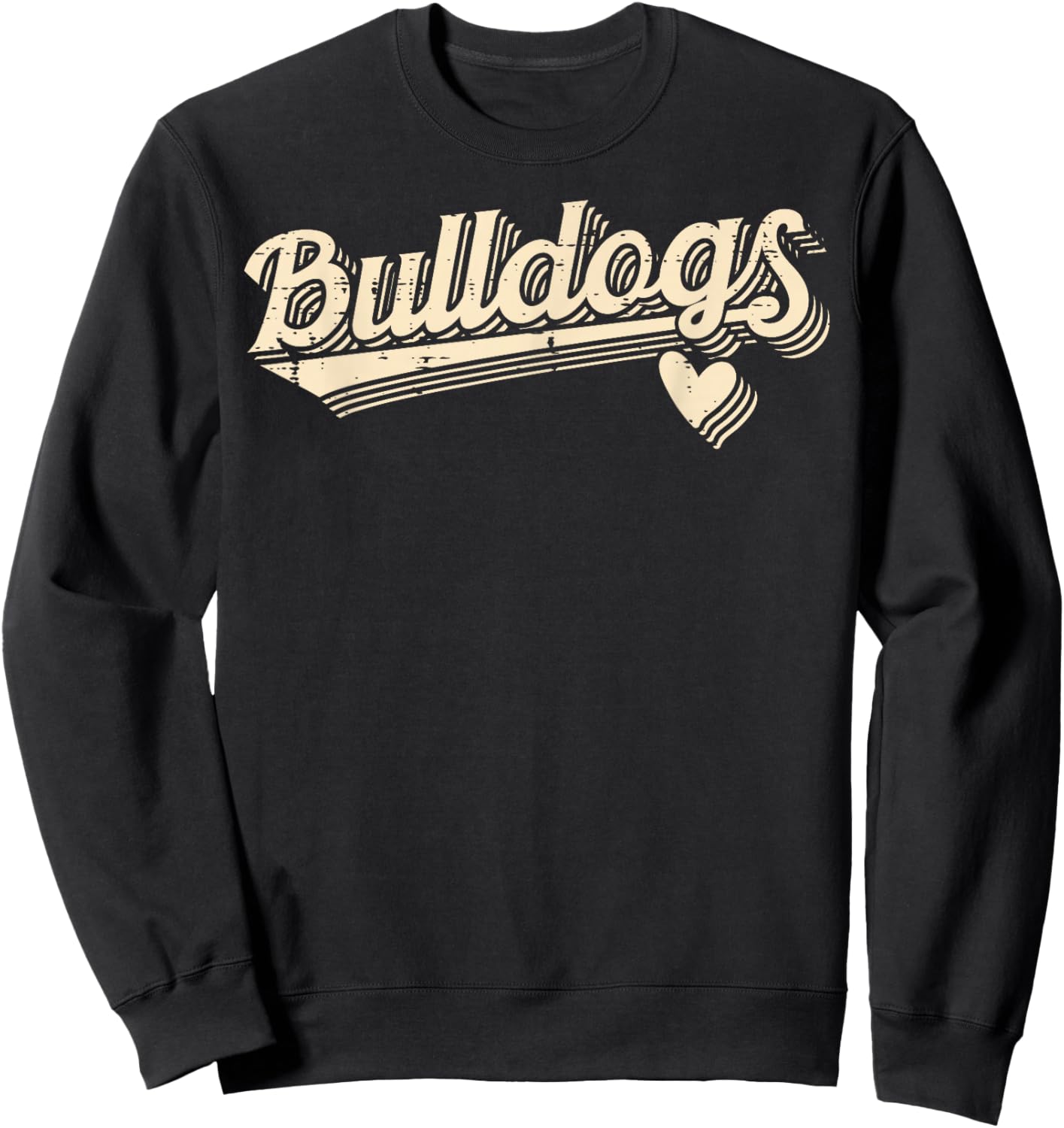 Bulldog Girls Youth Teen Kids Men Women Boys Sweatshirt - Sweatshirt | Black