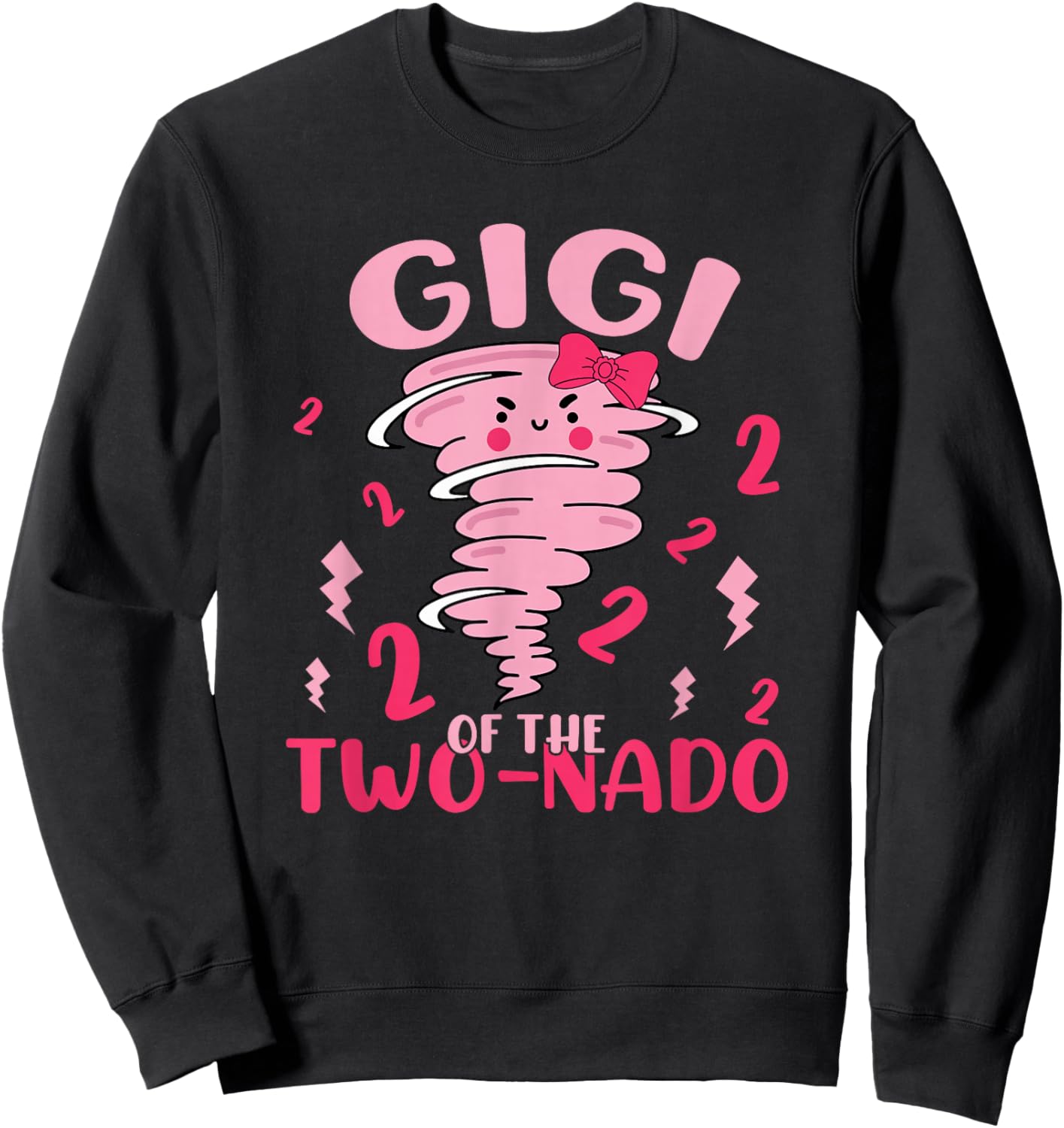 Gigi of The Two-nado Tornado Theme 2nd Birthday Party Sweatshirt - Sweatshirt | Black