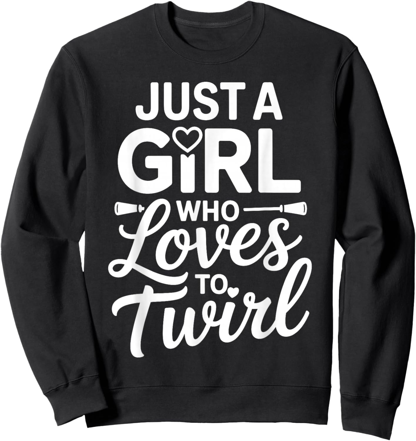 Cool Baton Twirling Art Girls Twirl Baton Twirler Sweatshirt - Sweatshirt | Black