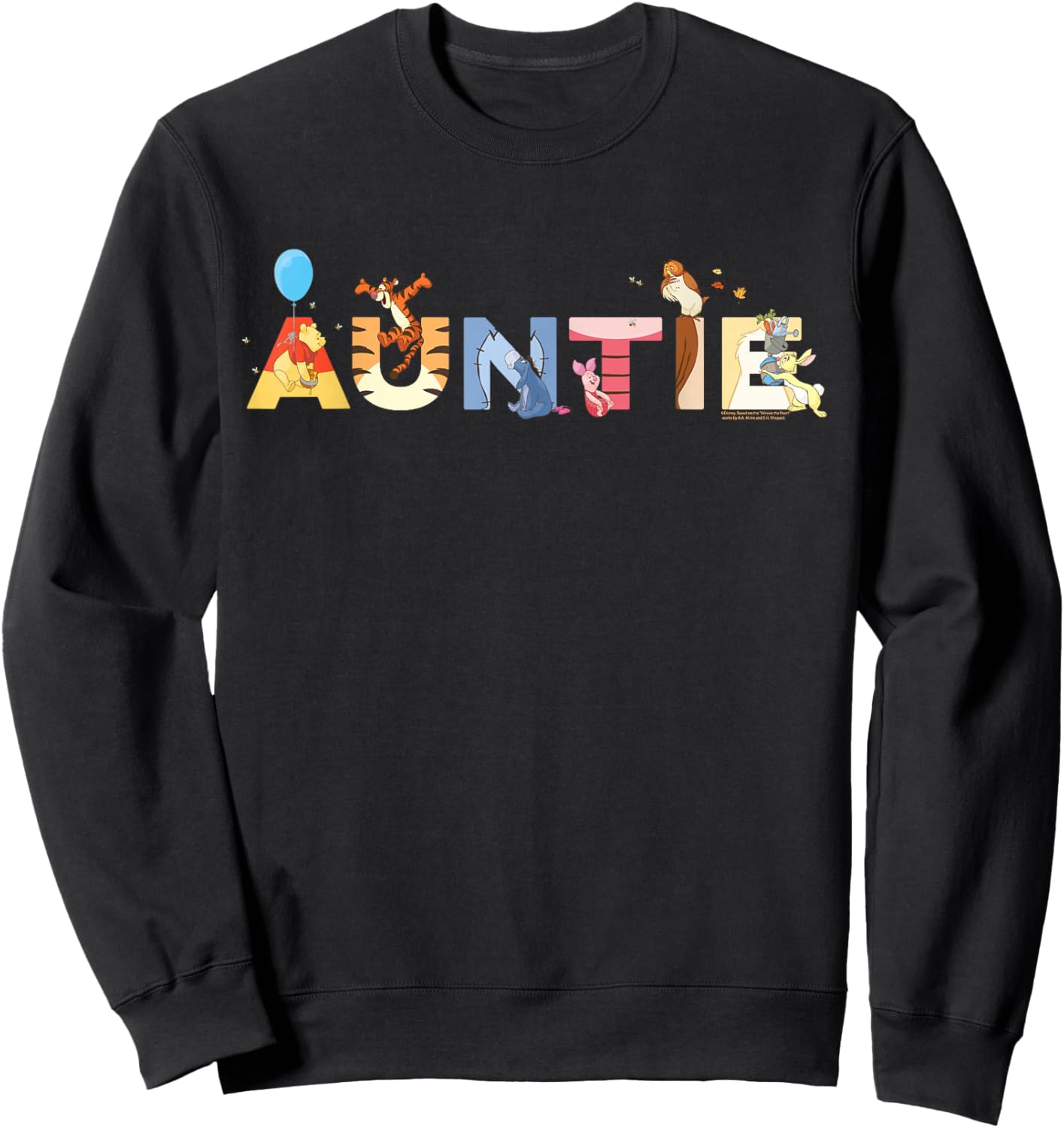 Disney Winnie The Pooh & Friends Auntie Family Disney Trip Sweatshirt - Sweatshirt | Black
