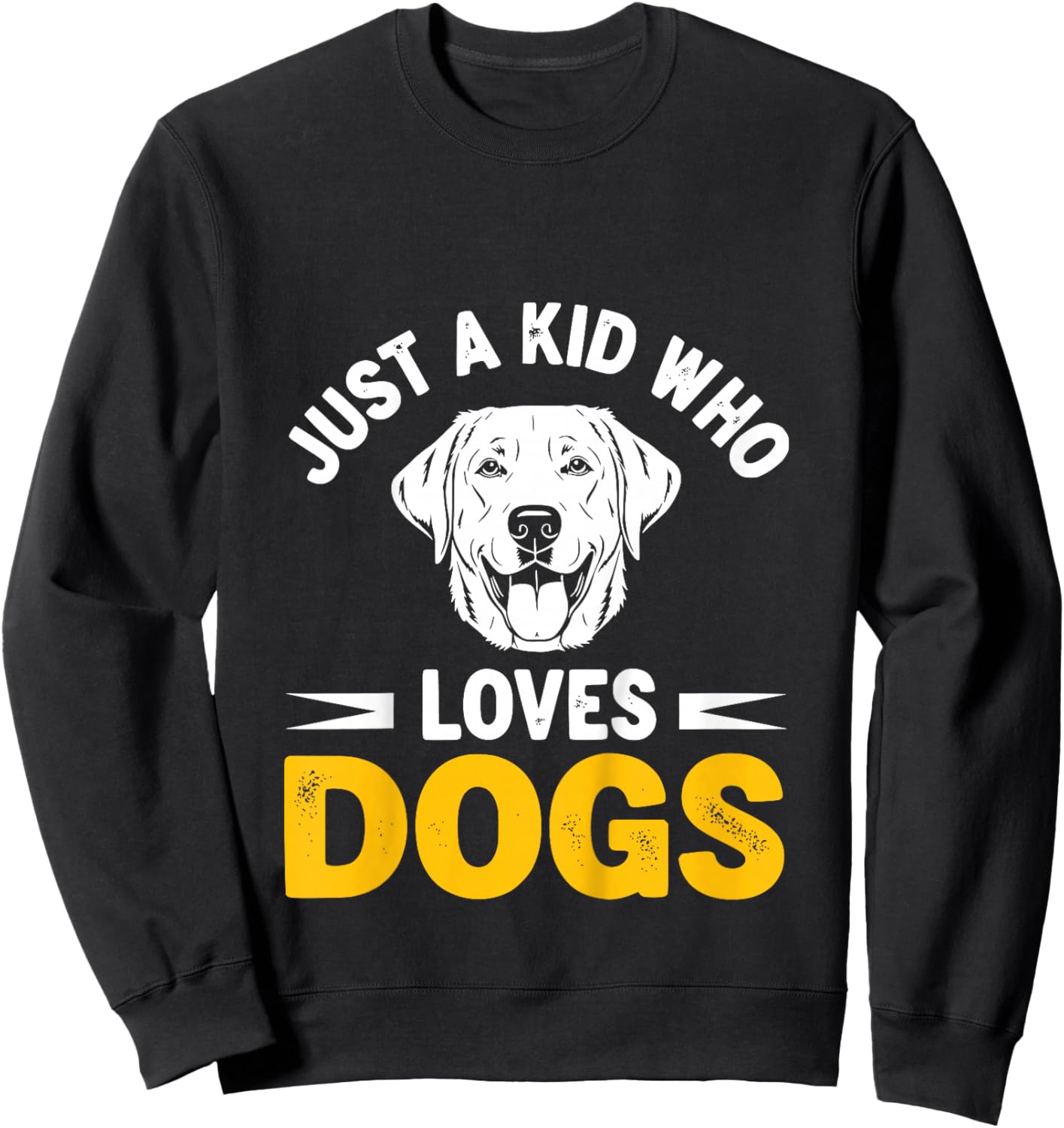 Kids Just A Kid Who Loves Dogs Sweatshirt - Sweatshirt | Black