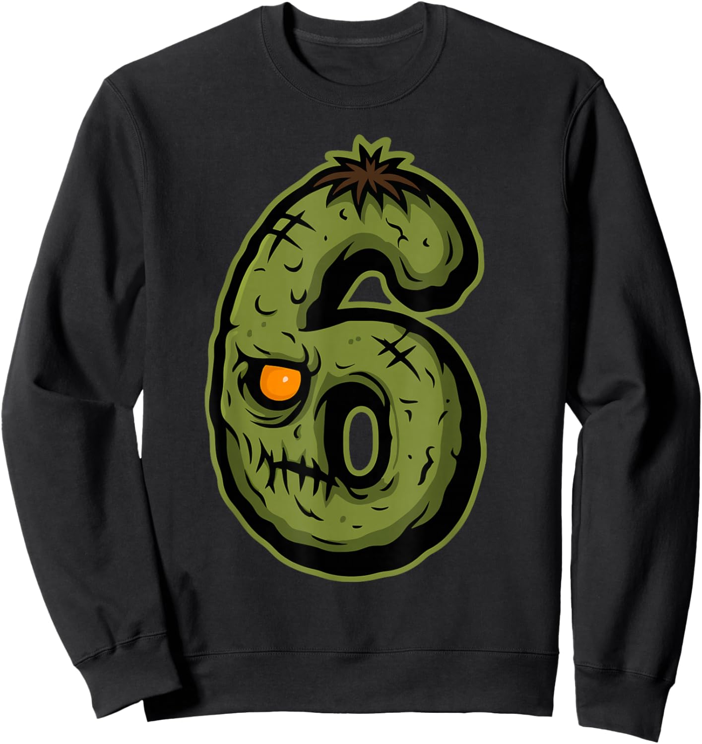 Couple Halloween Costume Duo Costume 6 7 Zombie Number 7 Sweatshirt - Sweatshirt | Black