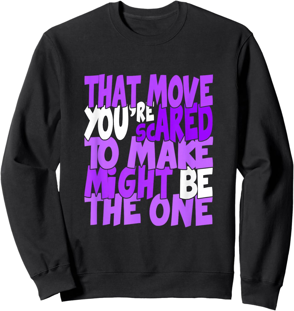 Purple Color Might Be The One Purple Graphic Sweatshirt - Sweatshirt | Black