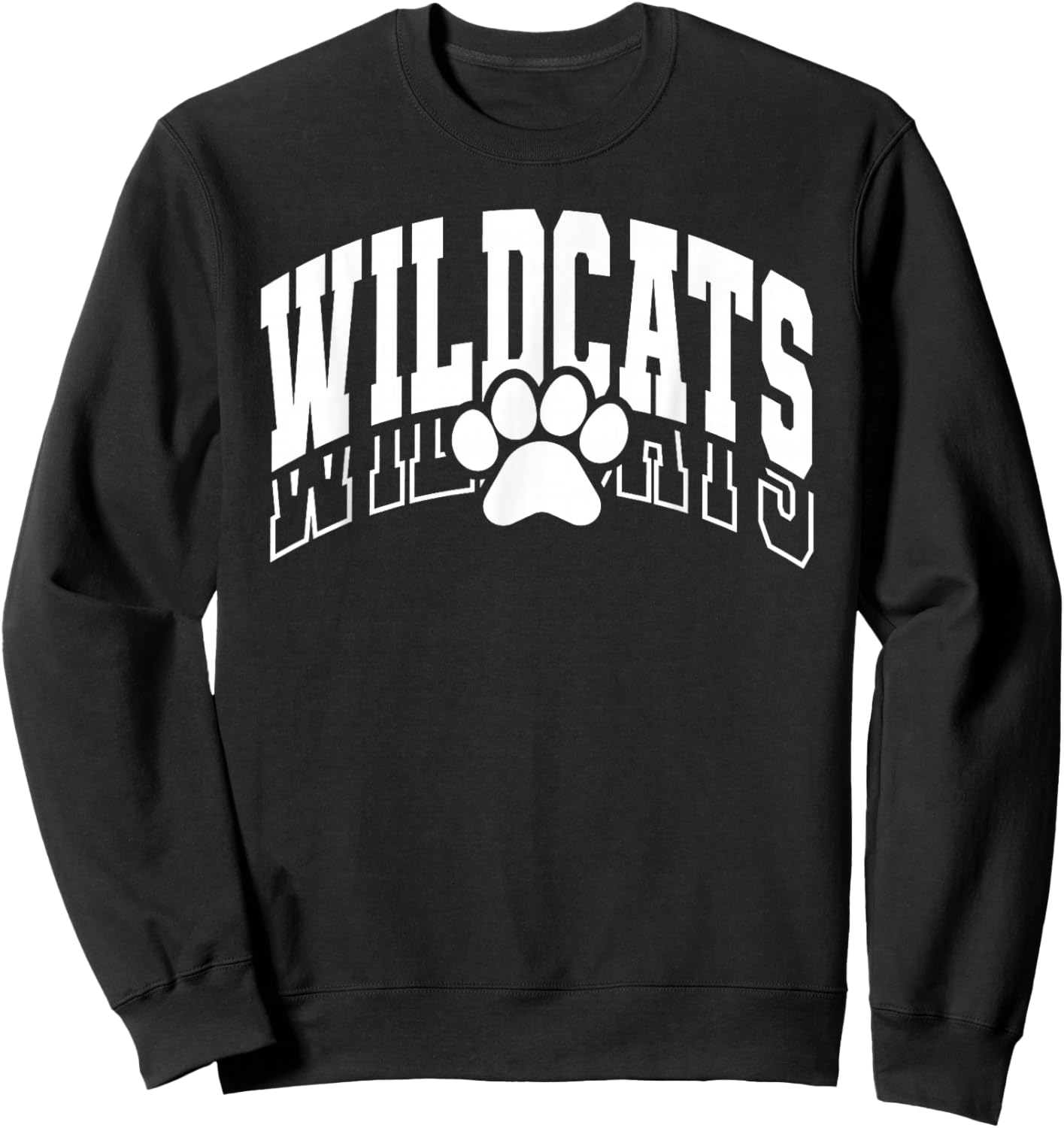 Wildcats School Spirit Team Wildcat Go Back to School Sweatshirt - Sweatshirt | Black