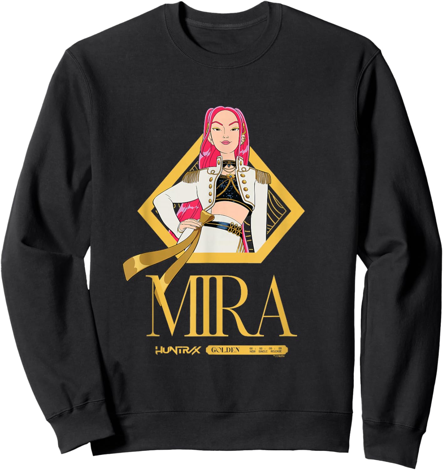 Kpop Demon Hunters Golden Mira Officially Licensed Sweatshirt - Sweatshirt | Black