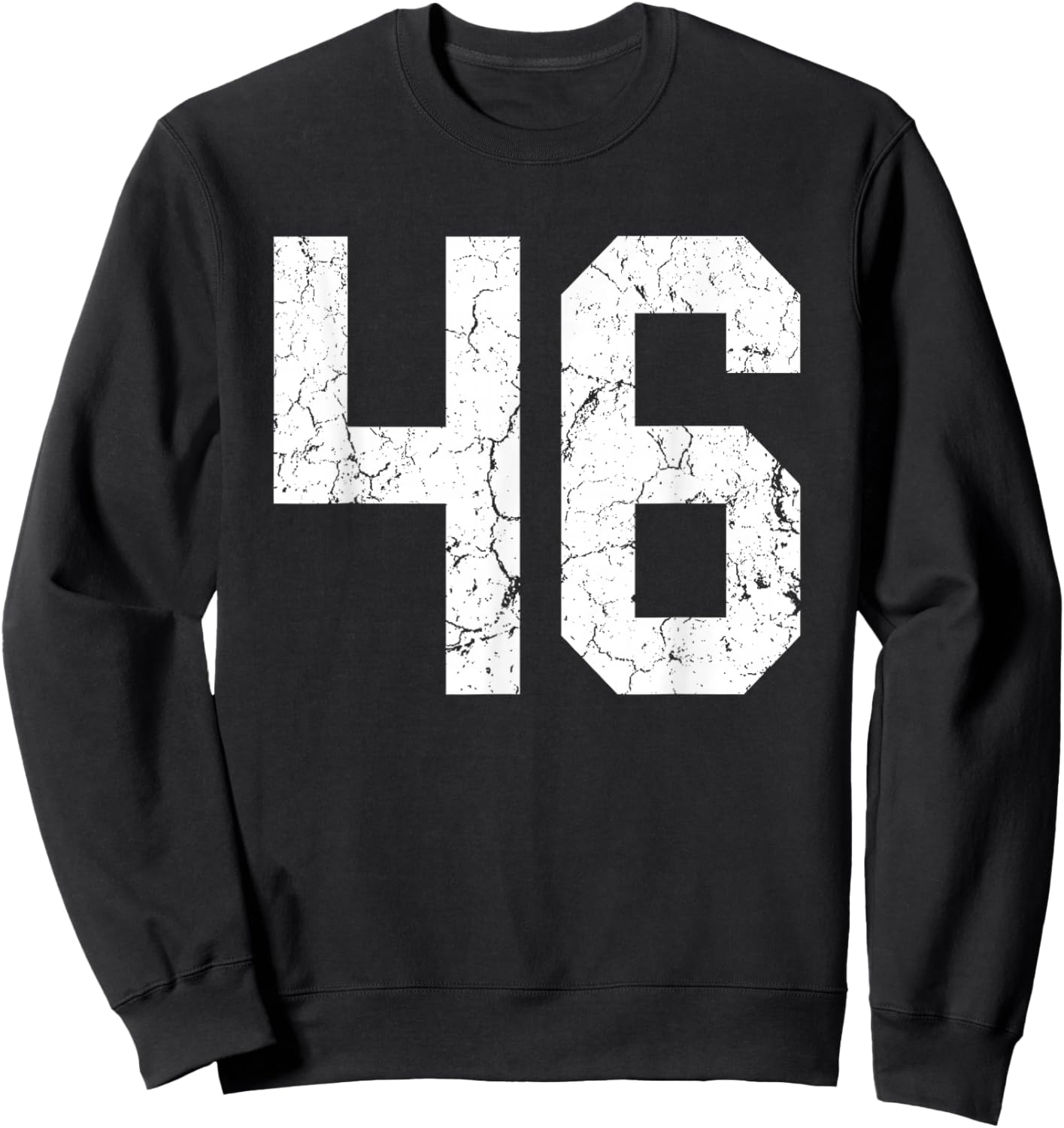 Distressed White Number 46 Jersey Player Uniform #46 Sweatshirt - Sweatshirt | Black