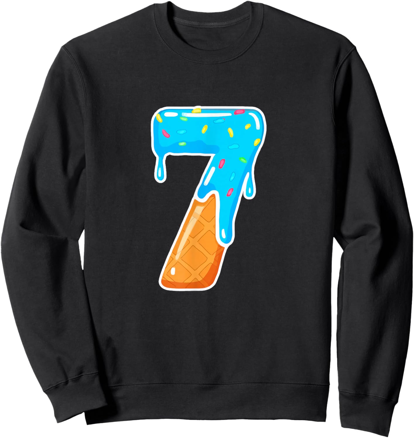 67 Ice Cream Drip Meme Funny 6 7 Costume Couple Sweatshirt - Sweatshirt | Black