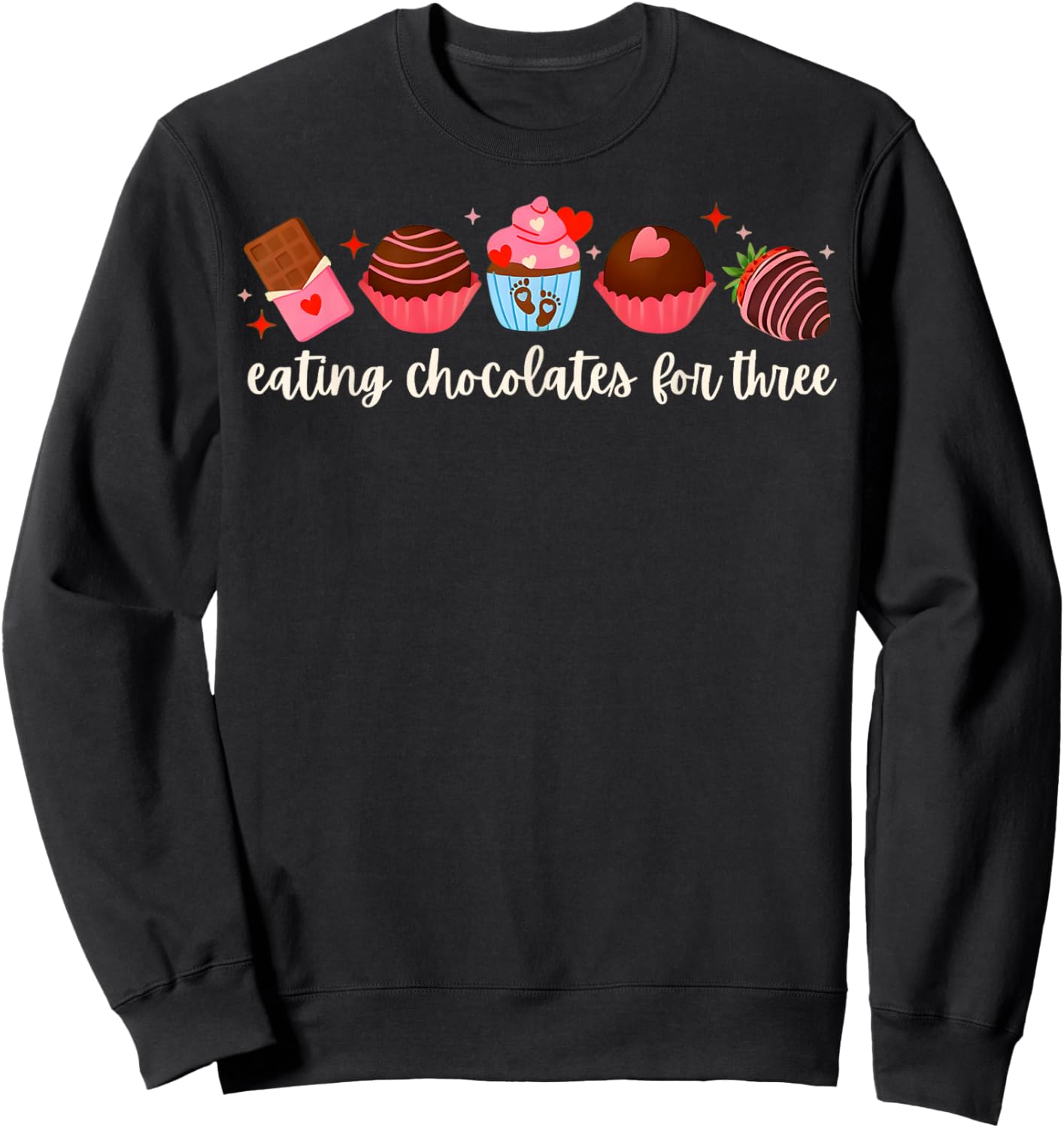 Valentines Twin Pregnancy Announcement Valentines Pregnancy Sweatshirt - Sweatshirt | Black