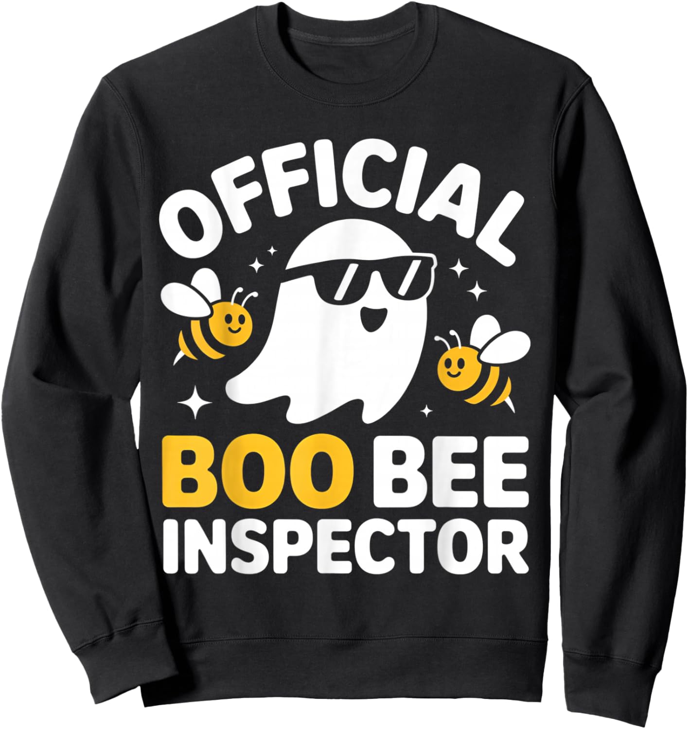 Halloween Boo Official Bee Inspector Funny Costume Men Women Sweatshirt - Sweatshirt | Black
