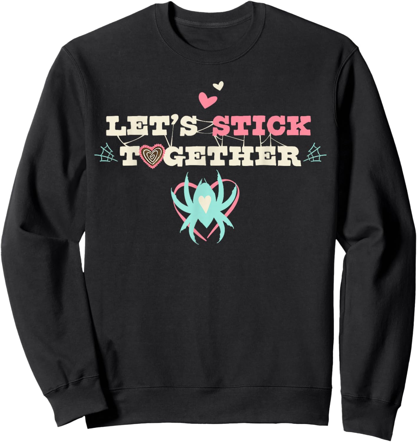 Marvel Ghost-Spider Let's Stick Together Valentine's Day Sweatshirt - Sweatshirt | Black