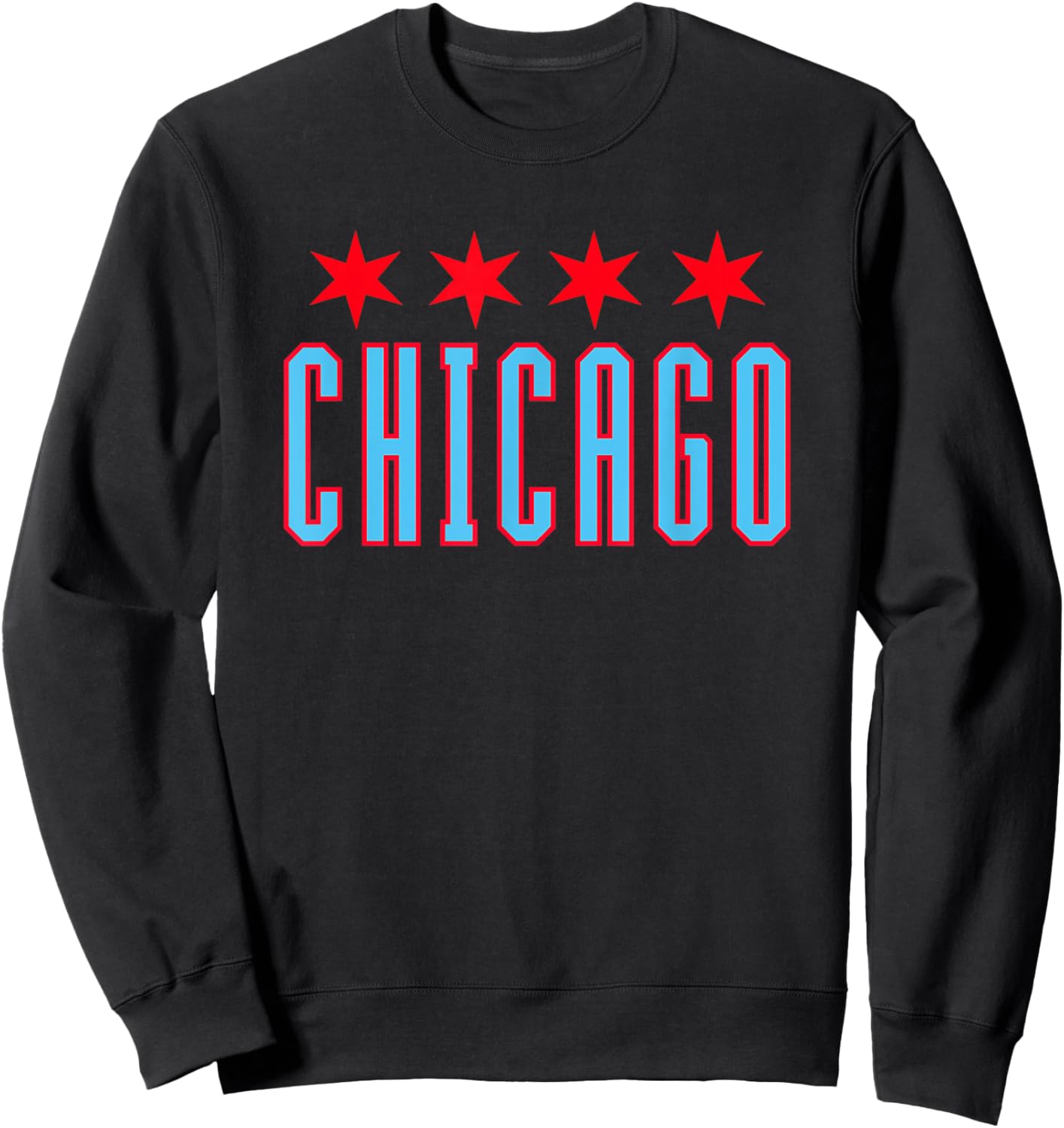 Chicago Red Stars Bold Urban Minimal City Pride Sweatshirt - Sweatshirt | Black